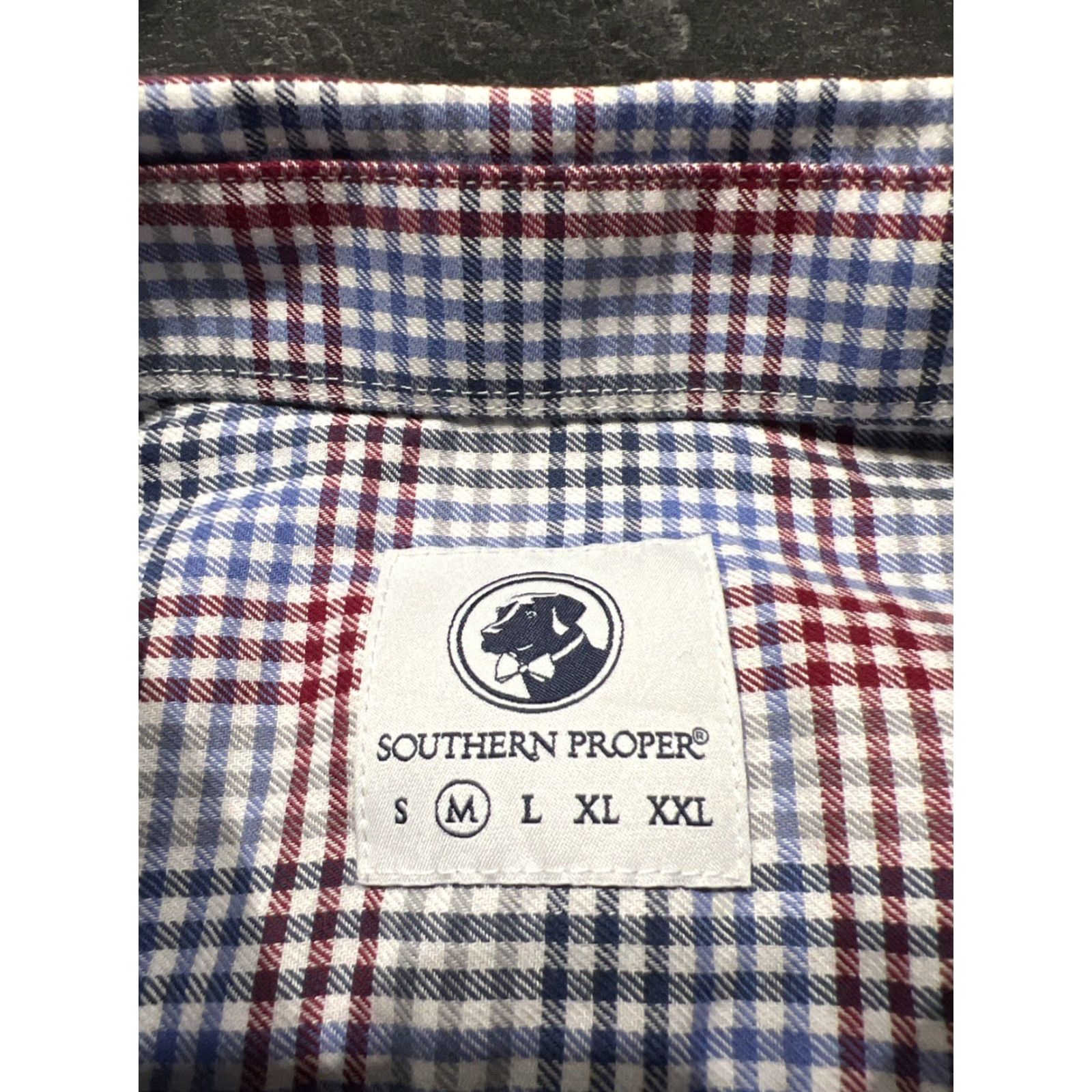 Southern Proper Southern Proper Mens Plaid Button-Up Shirt Block M Multi Color LS Button-Down Cotton Regular Fit Size US M / EU 48-50 / 2 - 5 Thumbnail
