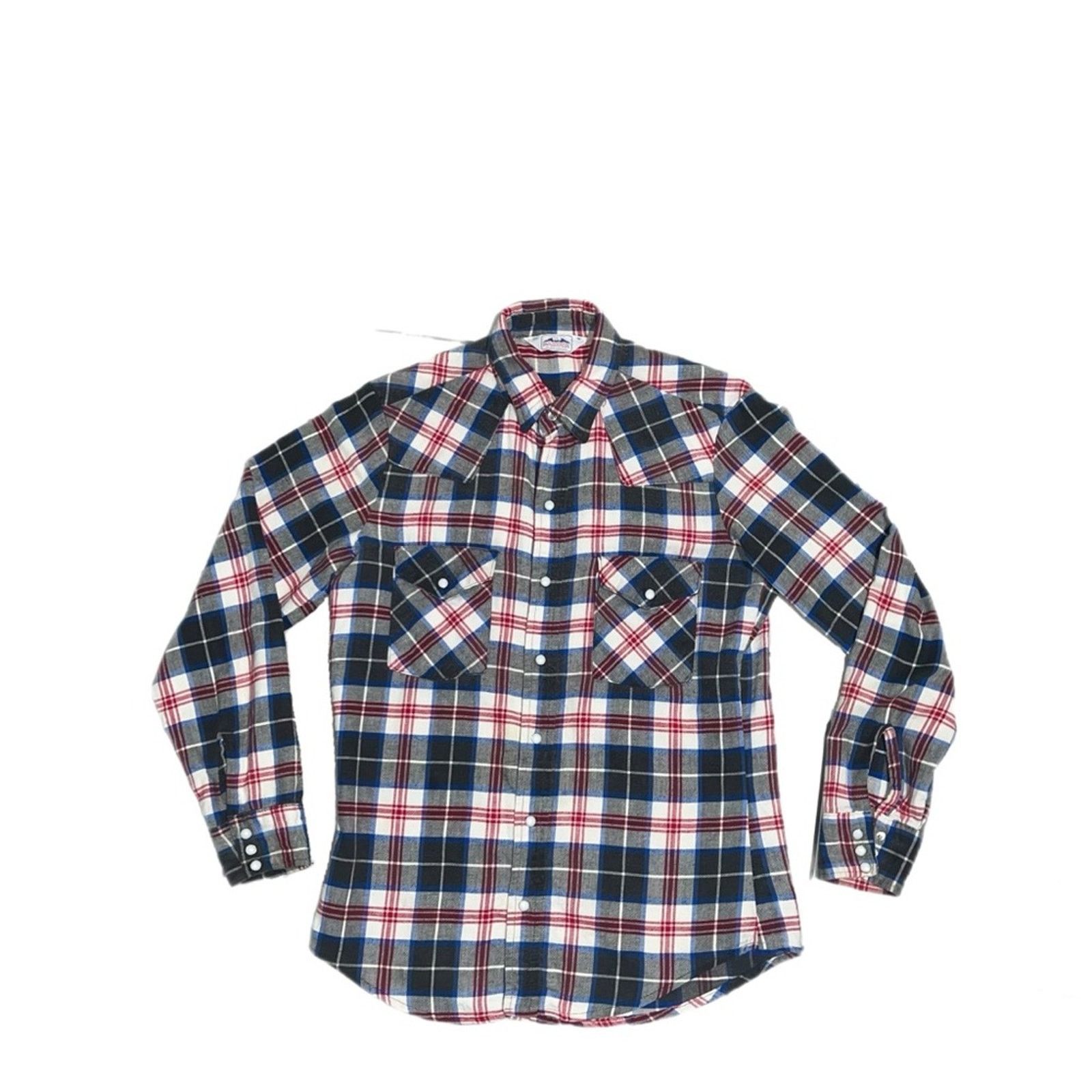 FiveBrother Five Brother Dakota Plaid pearl Button-Up Long Sleeve Size US M / EU 48-50 / 2 - 1 Thumbnail