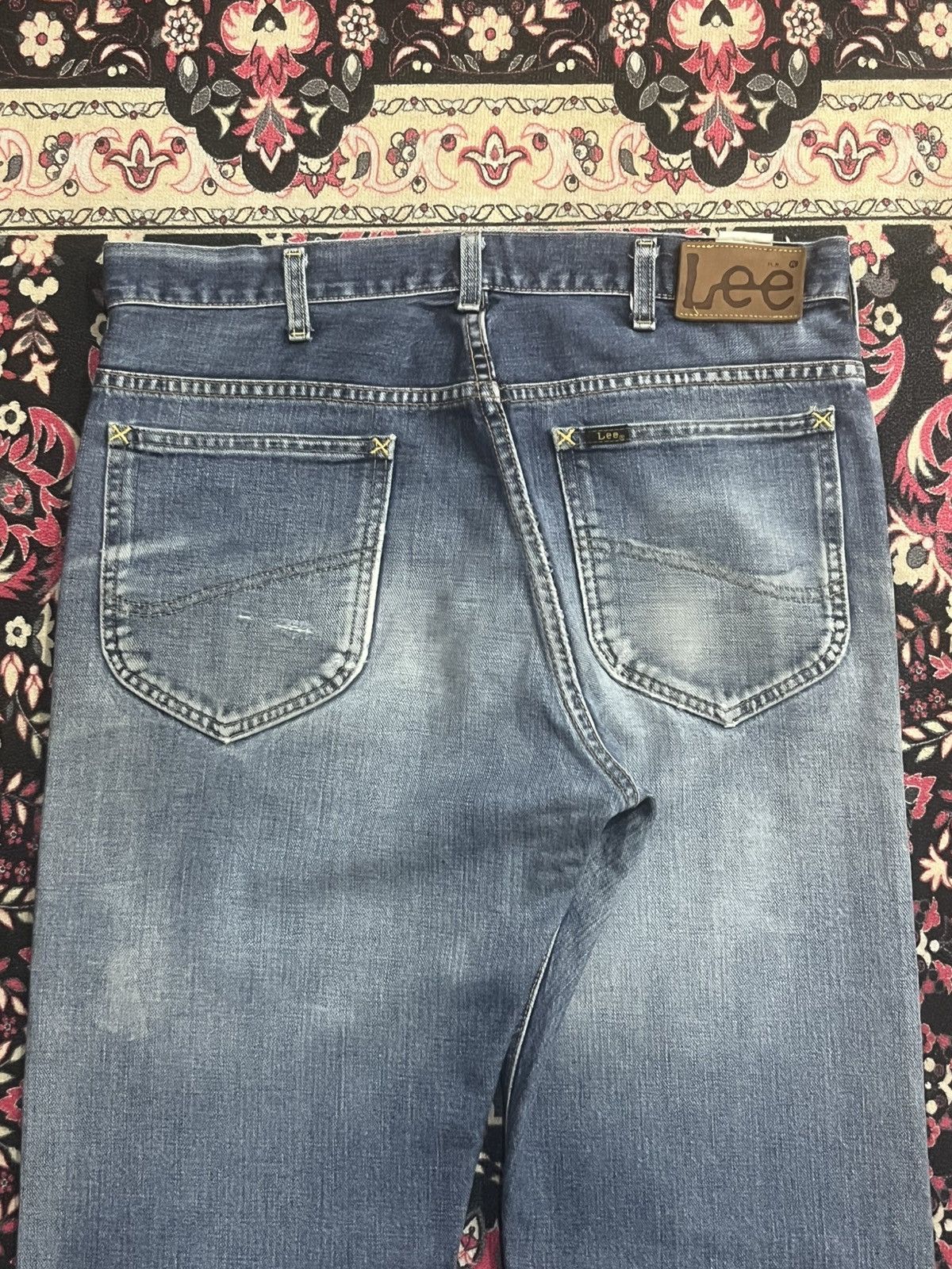 Vintage Vintage Lee Rider Union Made Sanforized Half Selvedge Jeans Size US 34 / EU 50 - 9 Thumbnail