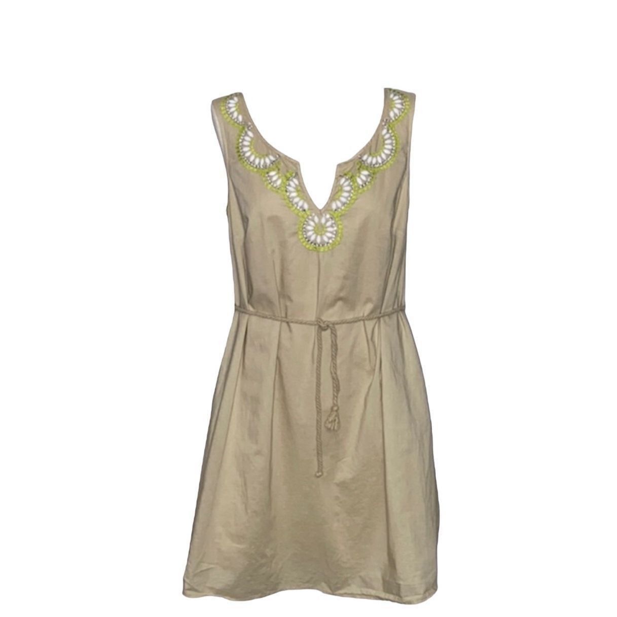 Calypso St Barth Calypso St. Barth Tan Beaded Shift sleeveless Dress size XS Size XS / US 0-2 / IT 36-38 - 2 Thumbnail