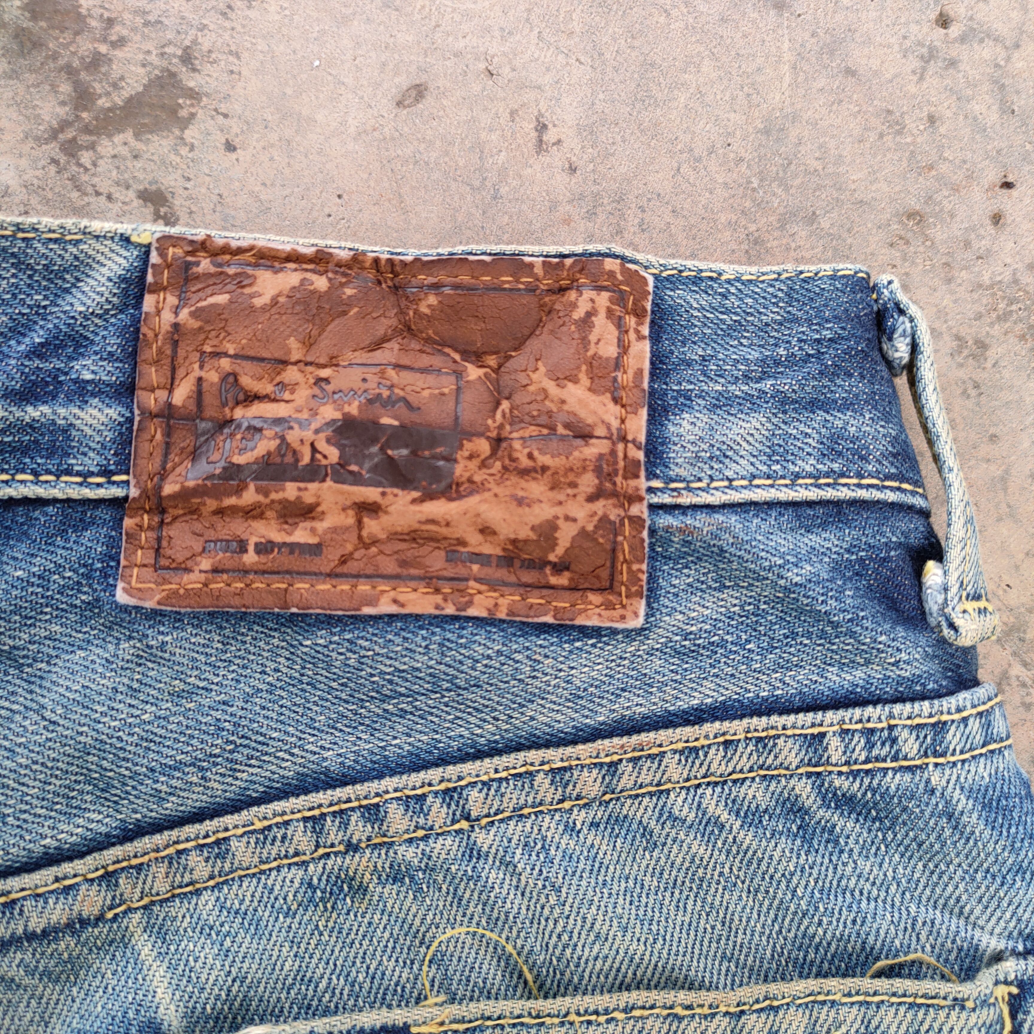 Paul Smith # VINTAGE PAUL SMITH SELVEDGE RUSTY FADED RIPPED JEANS PANTS Size US 30 / EU 46 - 14 Thumbnail