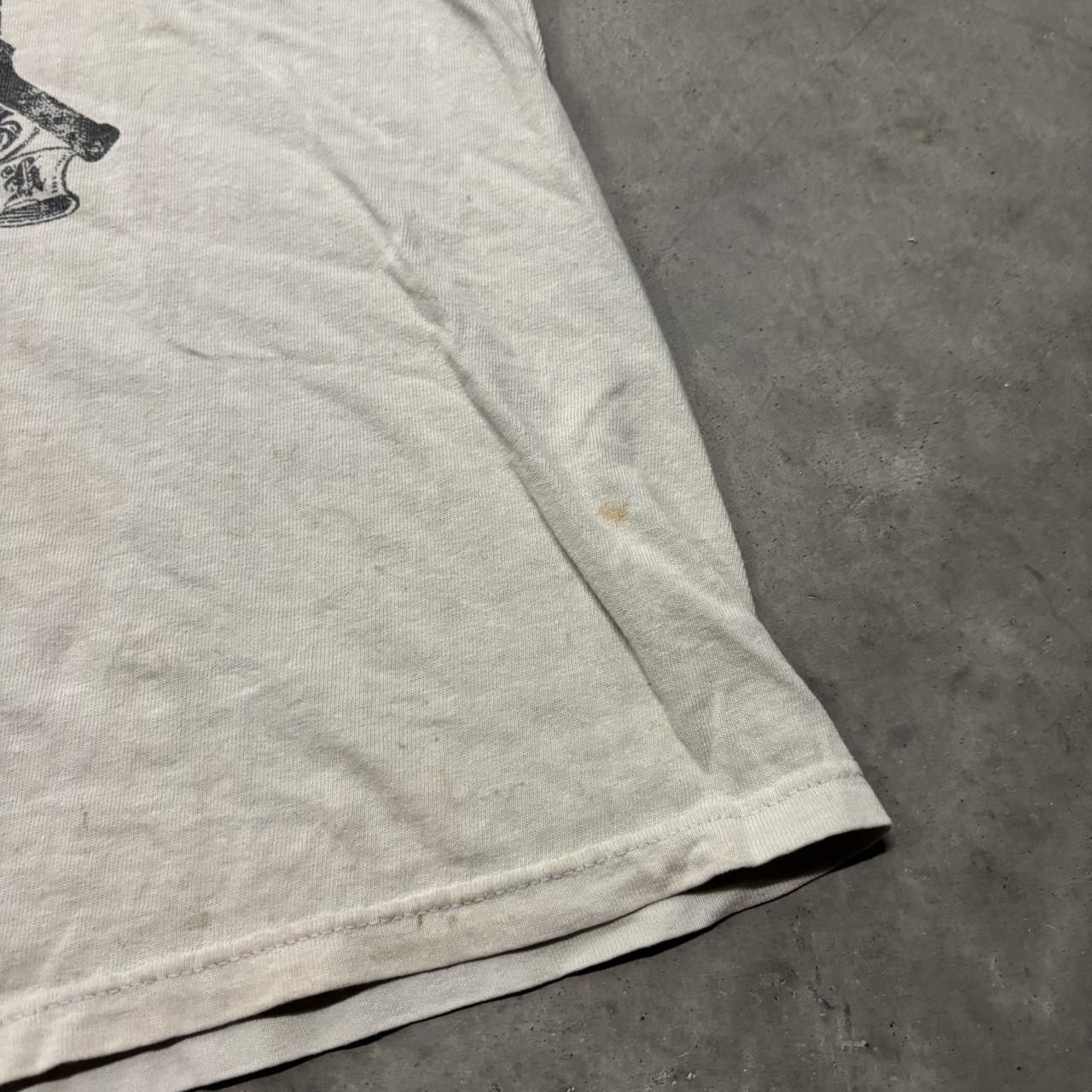 Japanese Brand × Vintage Crazy Vintage Y2K/2000s Grunge White Cyber Goth Skulls Graphic Tee! Size US L / EU 52-54 / 3 - 3 Thumbnail