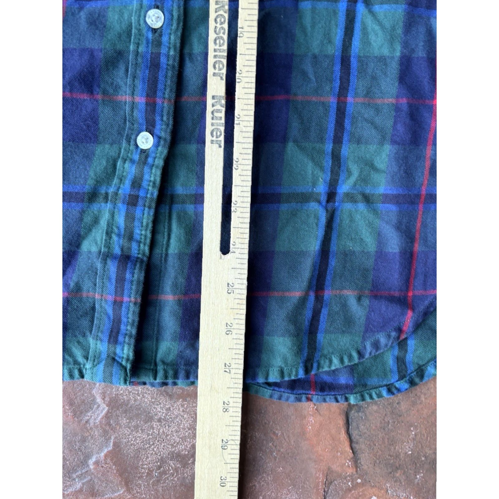 Ralph Lauren Lauren Ralph Lauren Black Watch Plaid Shirt Women's Small Relaxed-Fit Beaded Size S / US 4 / IT 40 - 7 Thumbnail