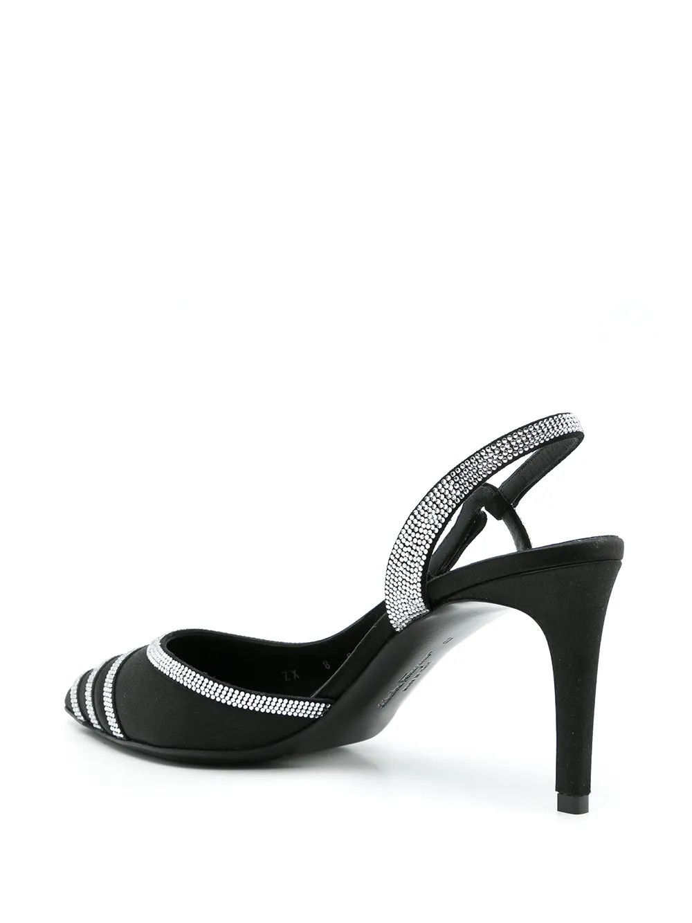Salvatore Ferragamo o1y0426 Stiletto Heel Pumps in Black/Silver Size US 7 / IT 37 - 3 Thumbnail