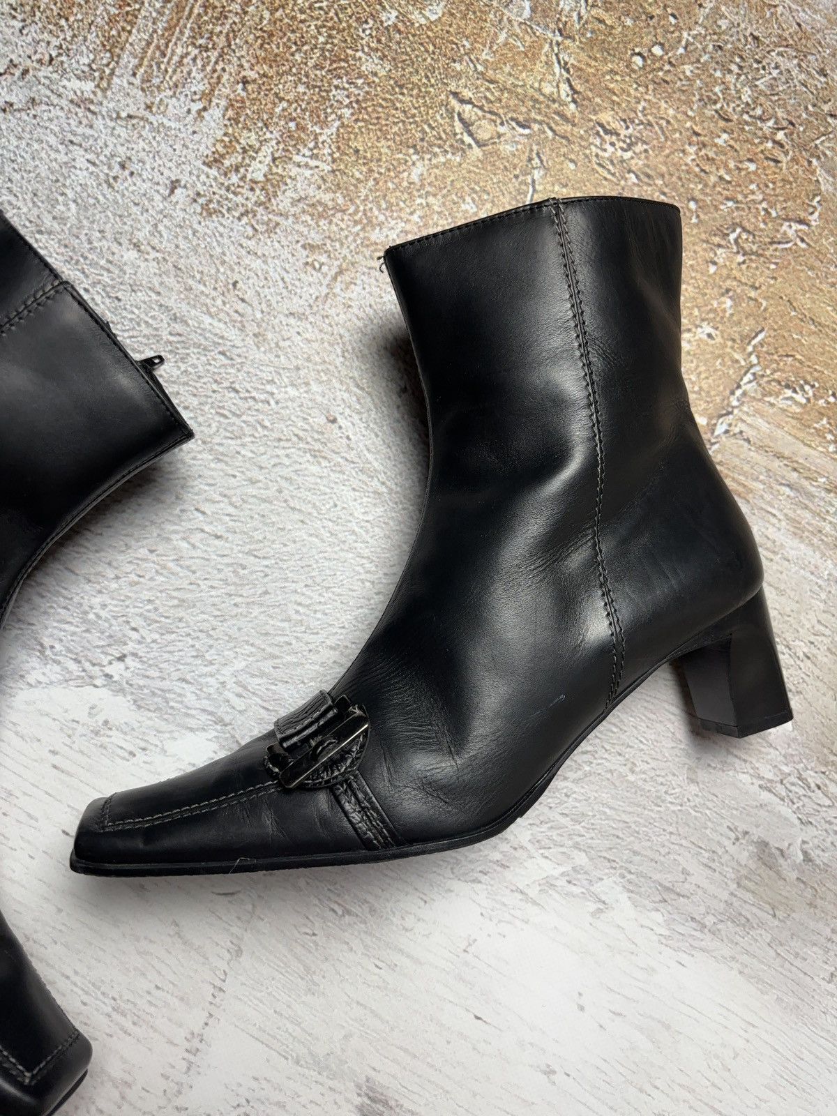 Vintage Vintage Italian Eco Leather Boots Heels Shoes Glamour Size US 10 / IT 40 - 3 Thumbnail