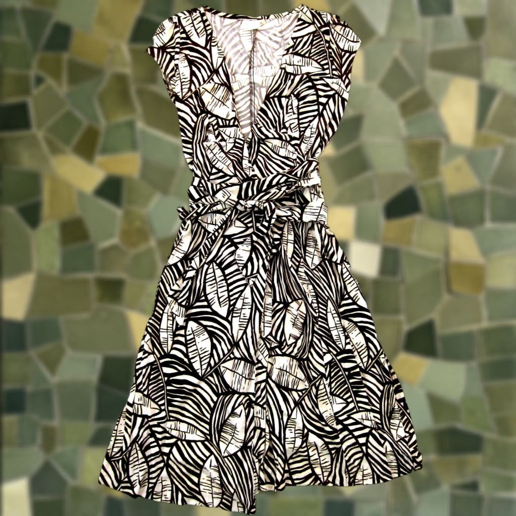 Vintage Rubber Ducky Dress Brown Floral Stretch Cap Sleeve Midi Wrap Dress Medium Size M / US 6-8 / IT 42-44 - 1 Thumbnail