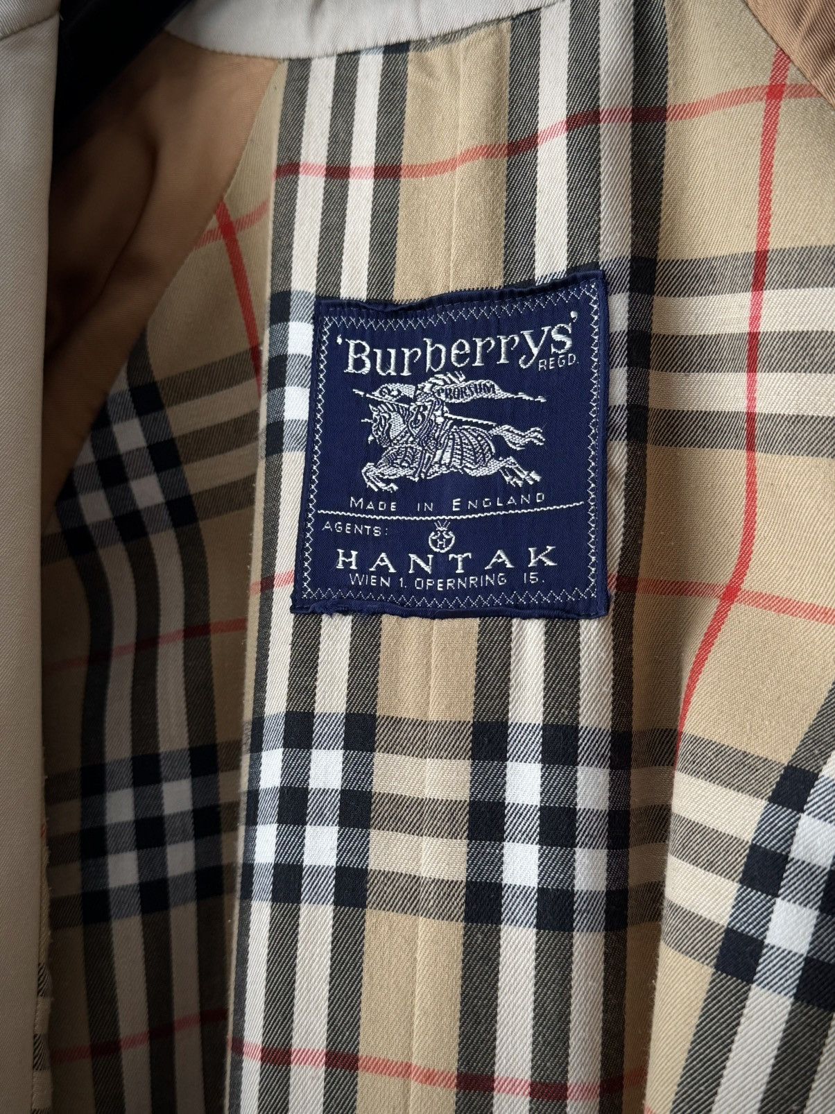 Burberry × Vintage Vintage 90s Burberrys Women’s Nova Check Beige Trench Coat Size M / US 6-8 / IT 42-44 - 5 Thumbnail