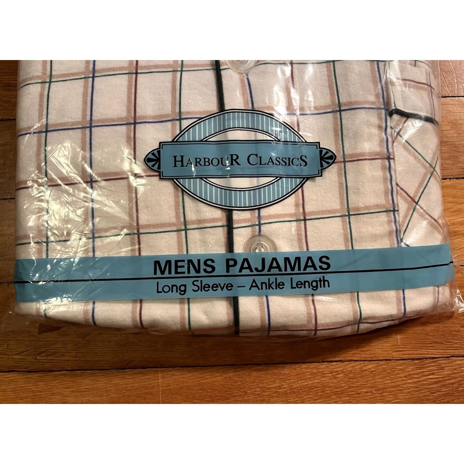 Vintage VINTAGE Harbour Classics Pajamas Mens XL White Check Long Sleeve Ankle Length Size US XL / EU 56 / 4 - 3 Thumbnail