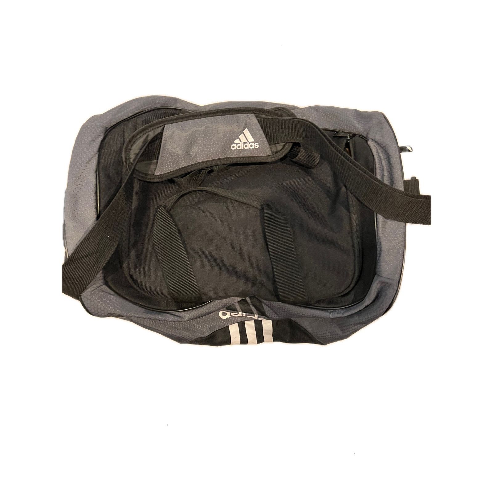 Adidas Adidas Defender Medium 22"x12"x10" Gray Black Gym Bag Size ONE SIZE - 2 Thumbnail