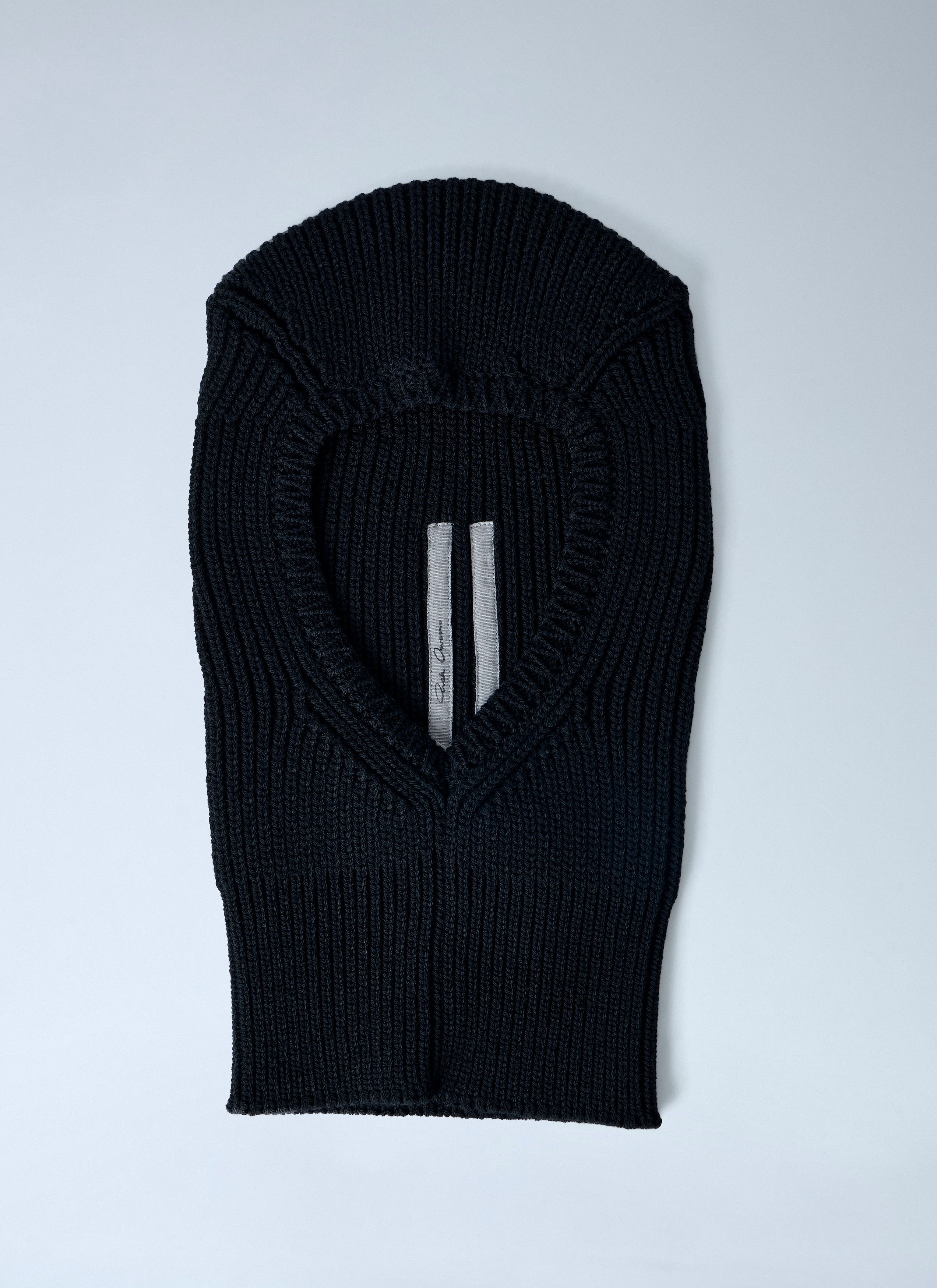 Rick Owens Ribbed Knit Balaclava Size ONE SIZE - 1 Thumbnail