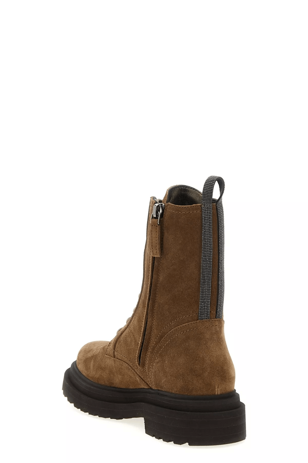 Brunello Cucinelli BRUNELLO CUCINELLI Brown Suede Combat Boots New & Authentic Size US 11 / IT 41 - 3 Thumbnail