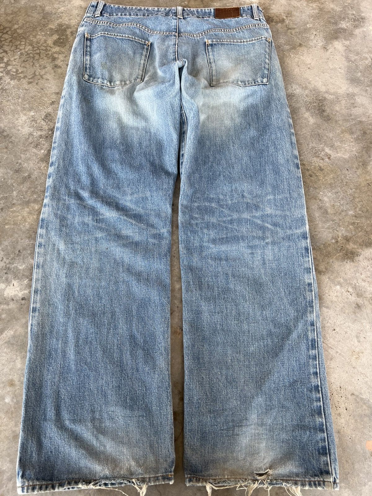 If Six Was Nine × Japanese Brand × Sophnet. 💥Baggy💥Vintage Sophnet. faded Distressed Jean Size US 35 - 2 Thumbnail