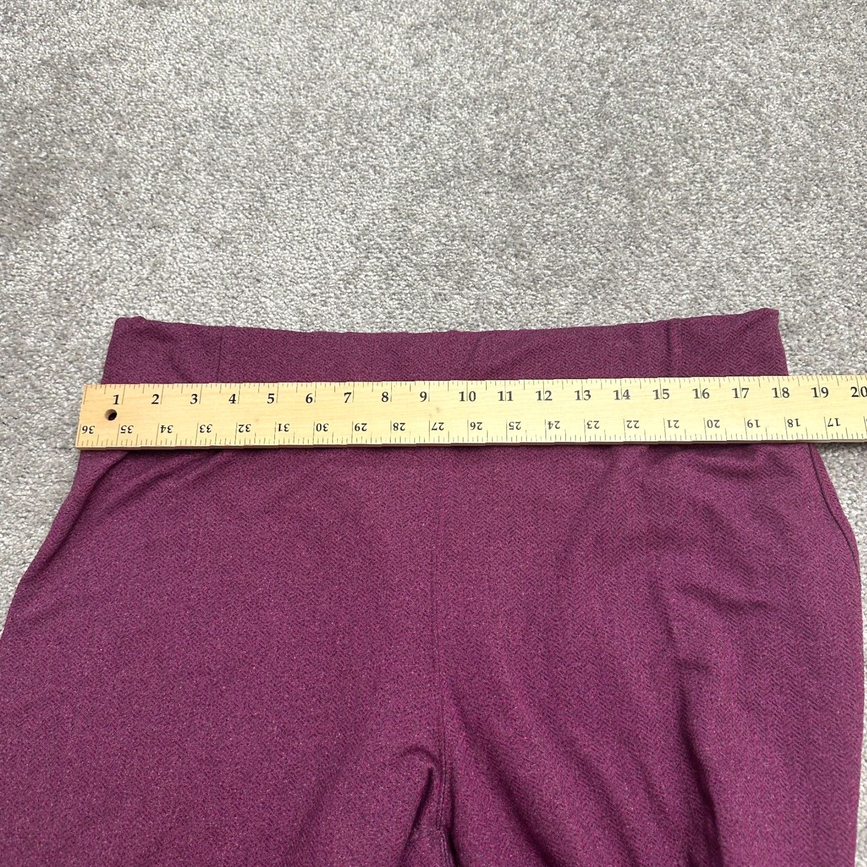 Talbots VINTAGE Talbots Pants Womens XL Purple Pull On Stretch Casual Yoga Active 36x31 Size 40" / US 18 - 6 Thumbnail