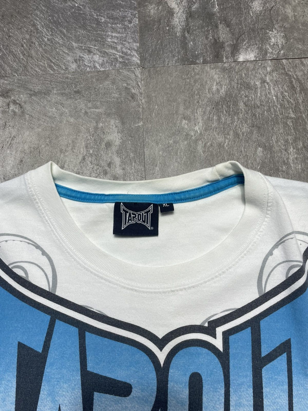 Tapout Crazy Vintage Y2k Rare Tapout Skull White All Over Print Size US XL / EU 56 / 4 - 7 Thumbnail