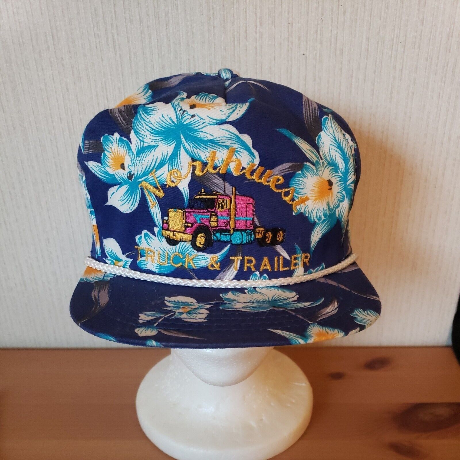 Vintage Vtg Hawaiian 5 Panel Hat Corded Embroidered Dad Cap Brow Fla Size ONE SIZE - 1 Thumbnail