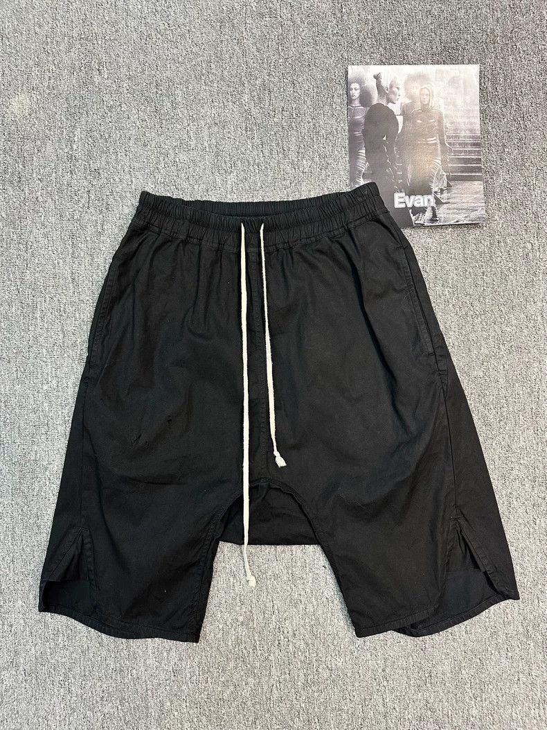 Rick Owens Rick Owens Black Workwear Shorts Size US 31 - 1 Thumbnail