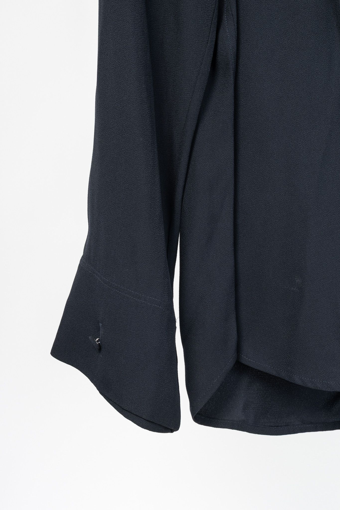 Toteme Toteme Navy High-Neck Crepe Blouse Size S / US 4 / IT 40 - 6 Thumbnail