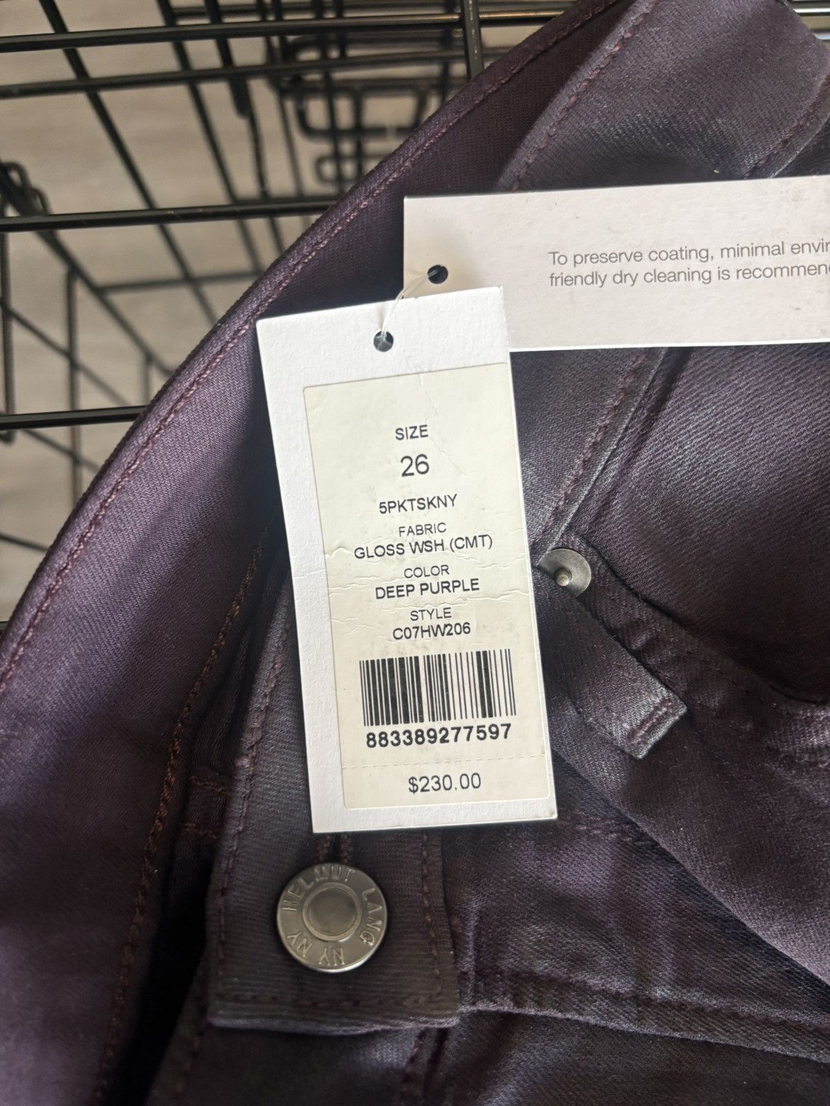 Helmut Lang helmut lang maroon stretch jeans Size 26" / US 2 / IT 38 - 6 Thumbnail