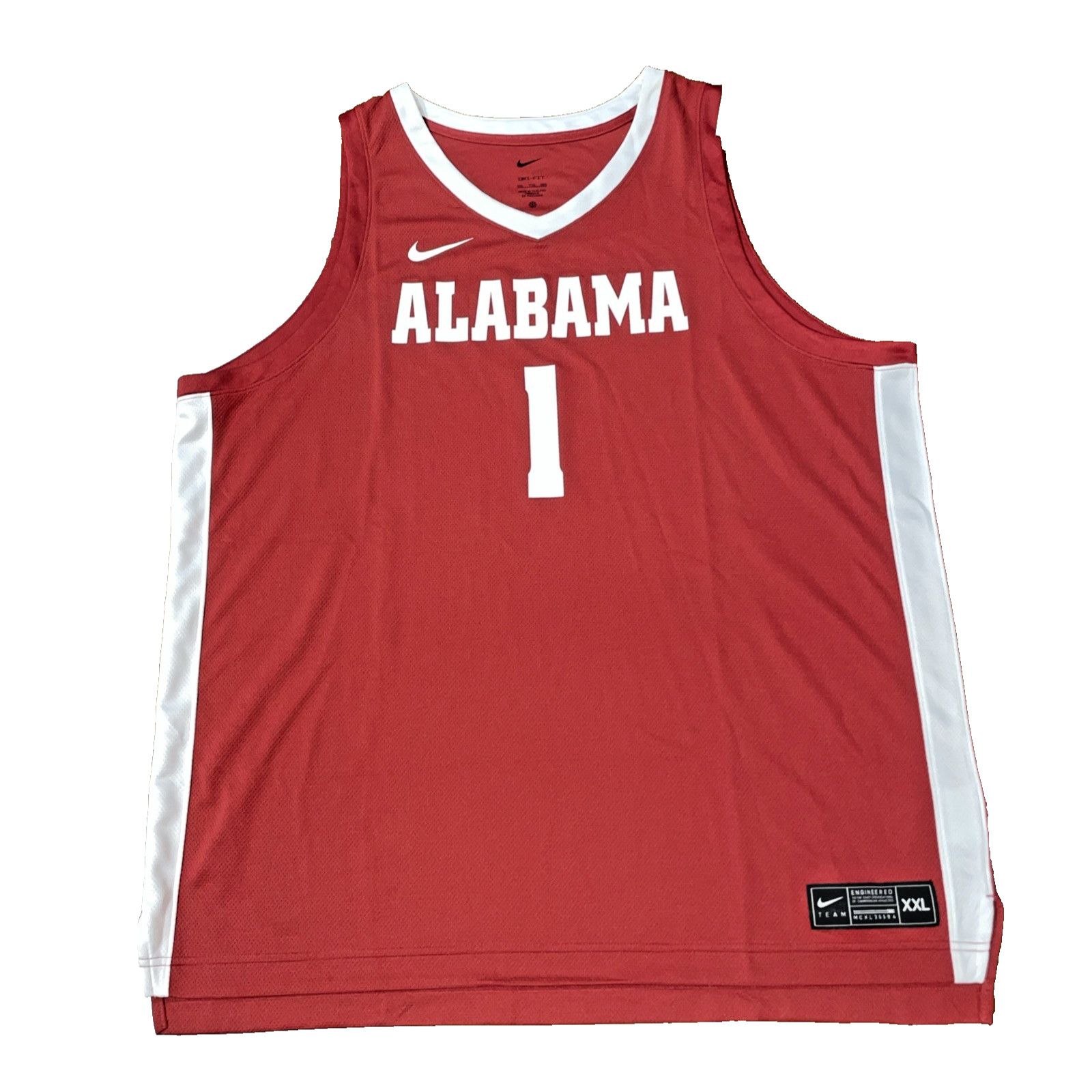 Nike Dri-Fit NCAA Alabama Crimson Tide #1 Basketball Jersey