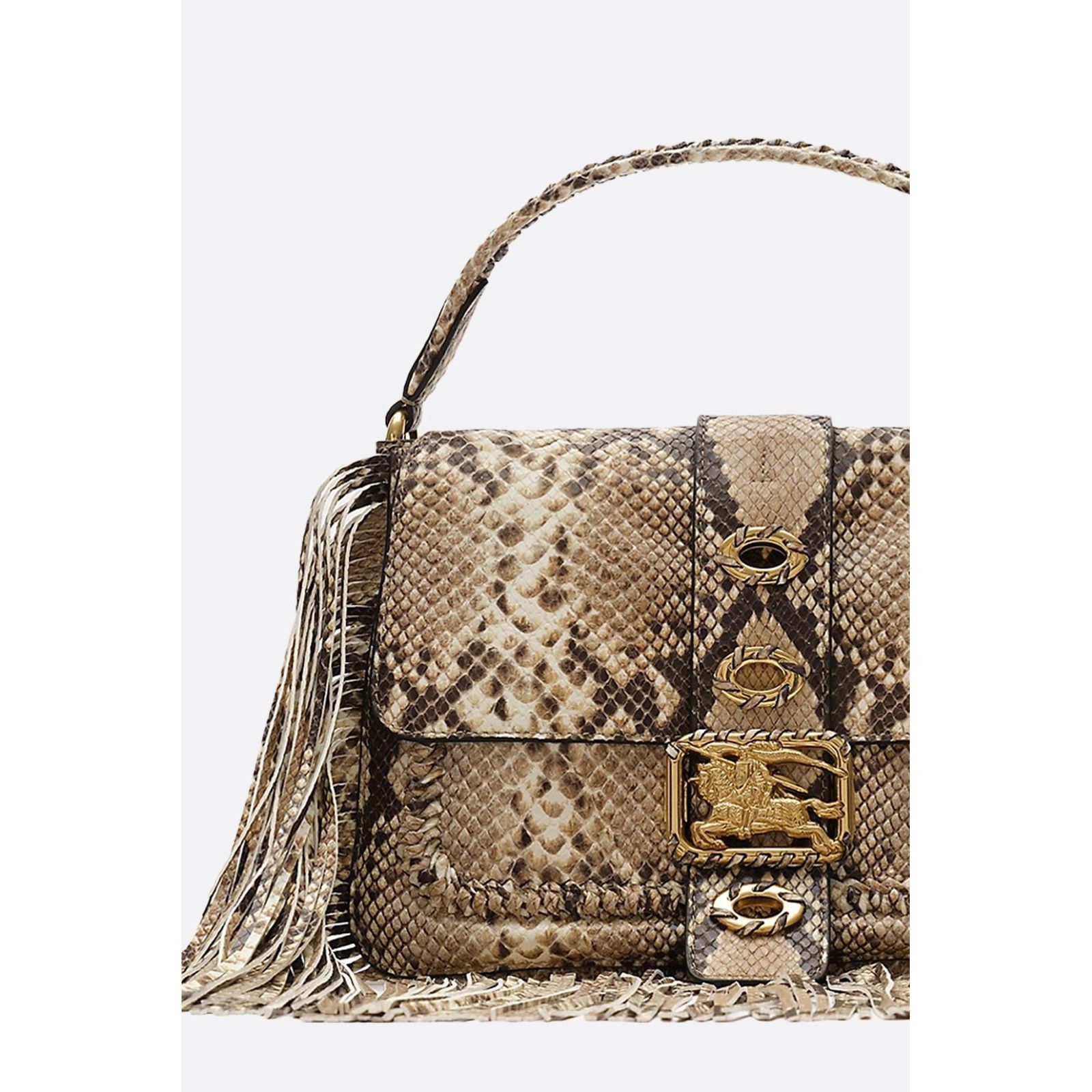 Burberry BURBERRY Rider Small Beige Top Handle Bag New Size ONE SIZE - 2 Thumbnail