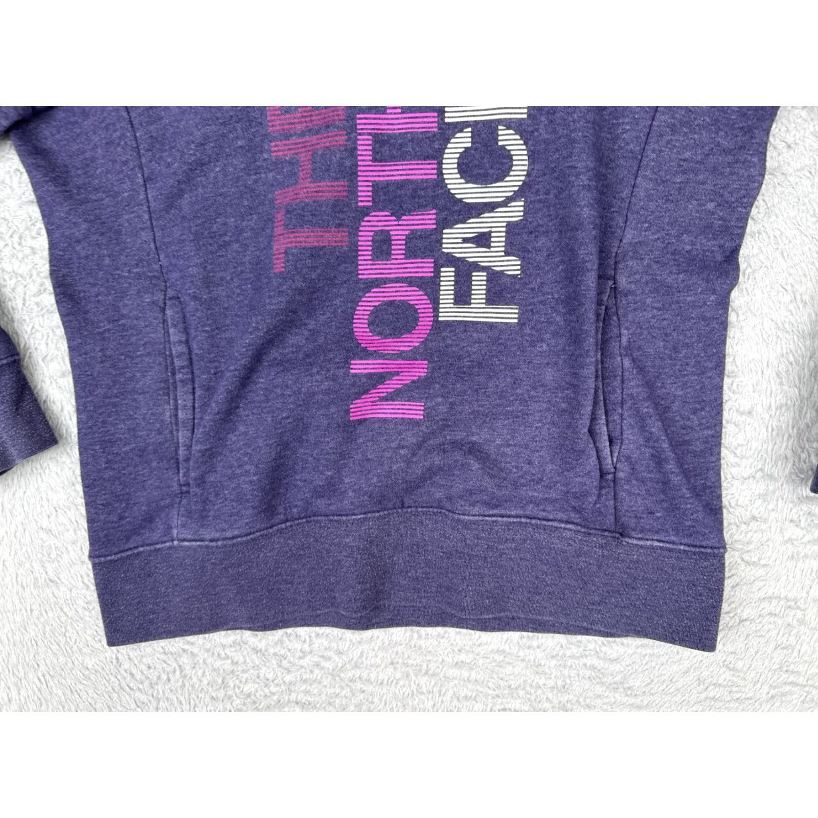 The North Face The North Face Hoodie Women Small Purple Pullover Pockets Cotton Blend Logo Sweatshirt Pullover Size S / US 4 / IT 40 - 5 Thumbnail
