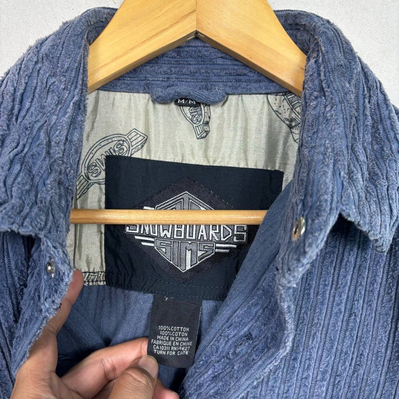 Vintage Vintage Sims Snowboards 90s Corduroy Shacket Work Shirt XL Size US XL / EU 56 / 4 - 5 Thumbnail