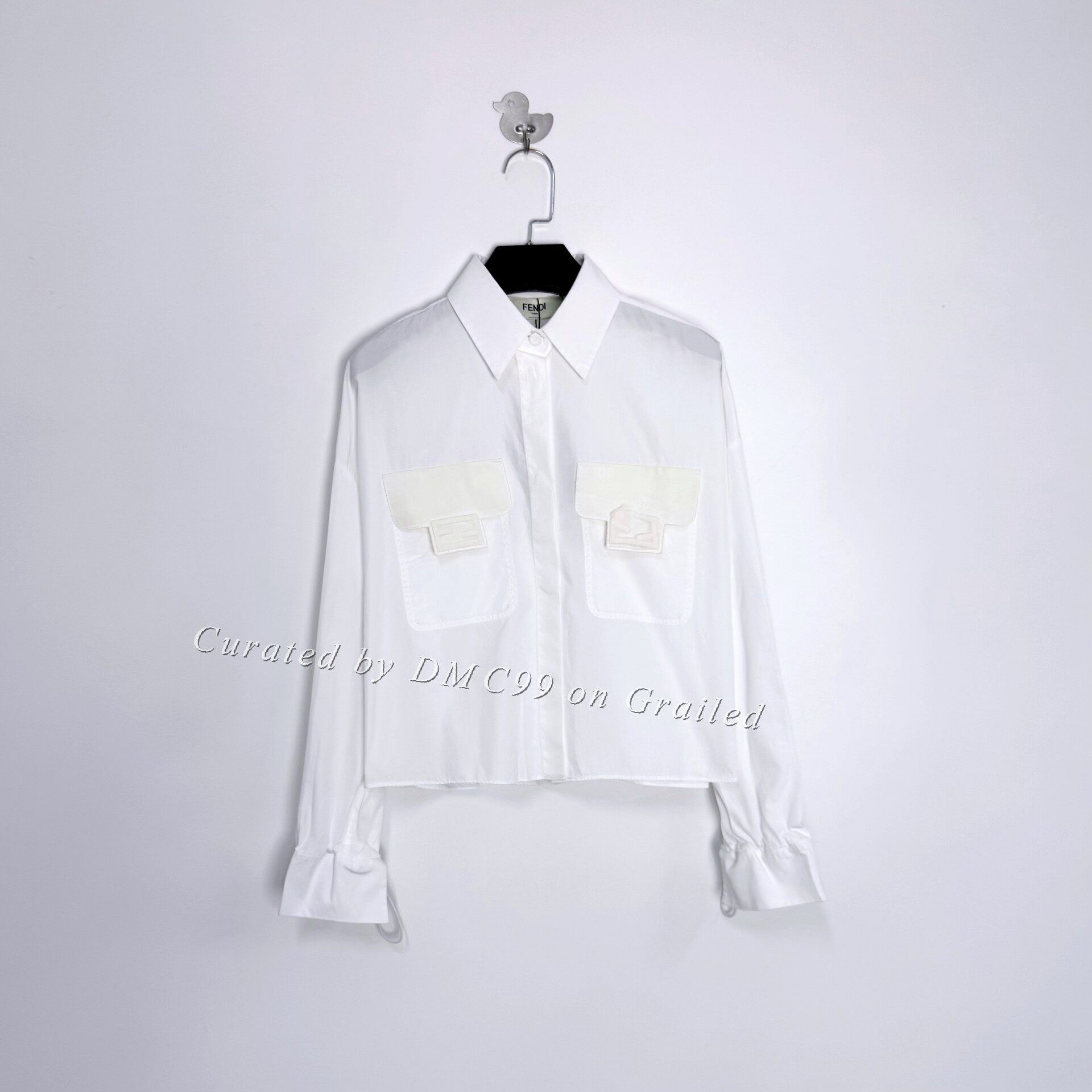 Fendi Fendi FW23 White Poplin Double F Jacket Size S / US 4 / IT 40 - 1 Thumbnail