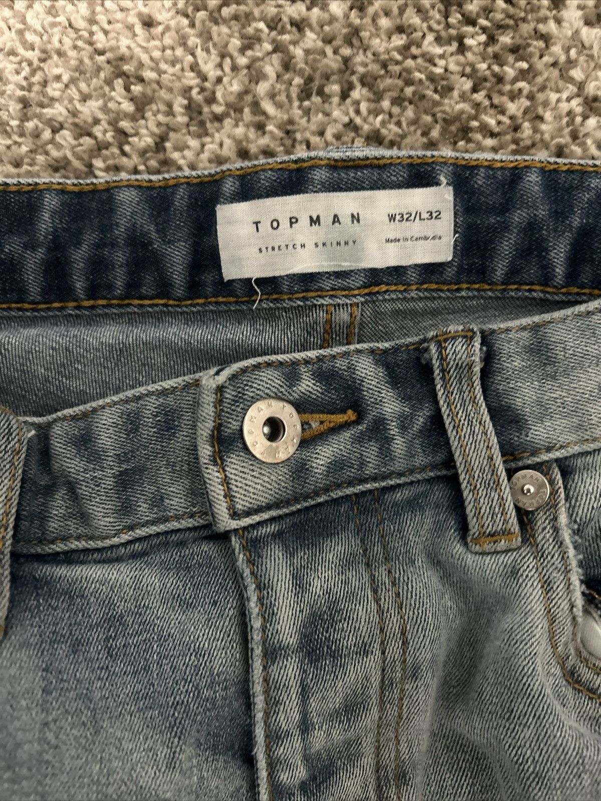 Topman The Topman Light Blue Mens Jeans in size 32x32 Size US 32 / EU 48 - 4 Thumbnail