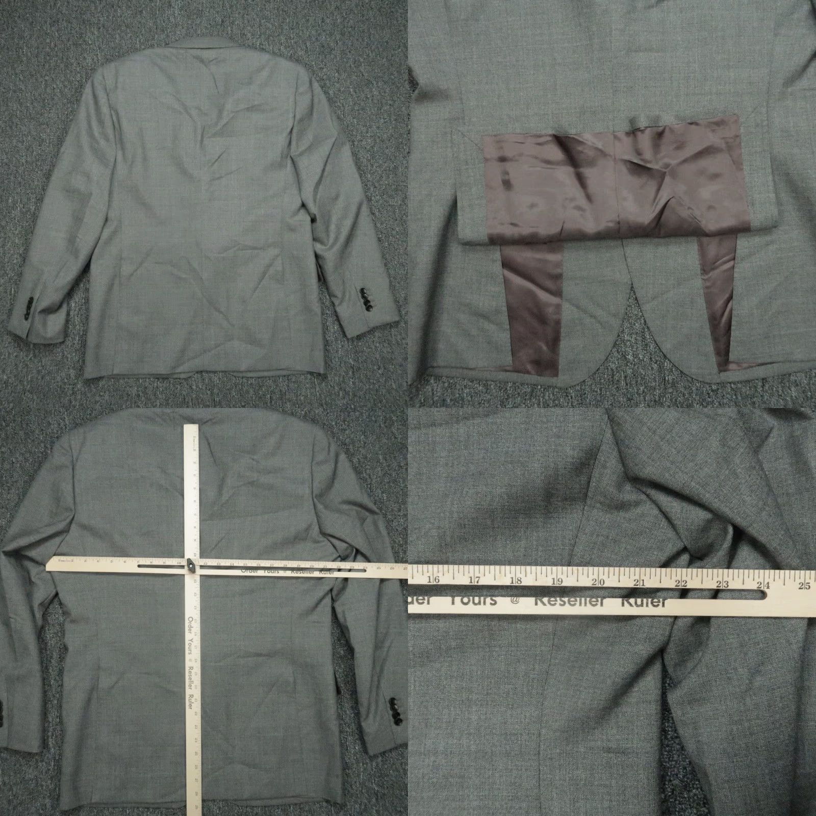 Suitsupply Suitsupply Blazer Men 44R Slim Fit Mid Gray Pure Wool Double-Vented Business Casual Size 44R - 8 Thumbnail