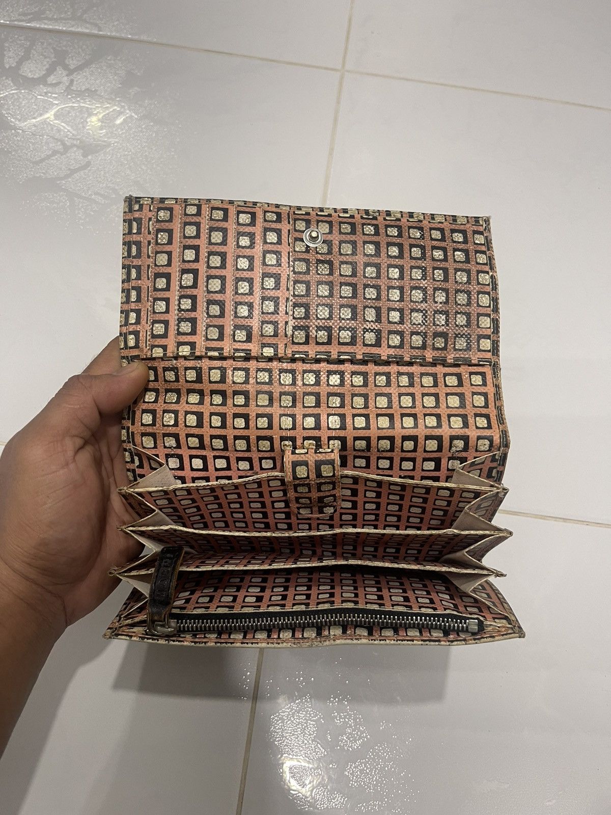 Marni × Vintage VINTAGE MARNİ ITALY PLAID BROWN LONG WALLET Size ONE SIZE - 3 Thumbnail