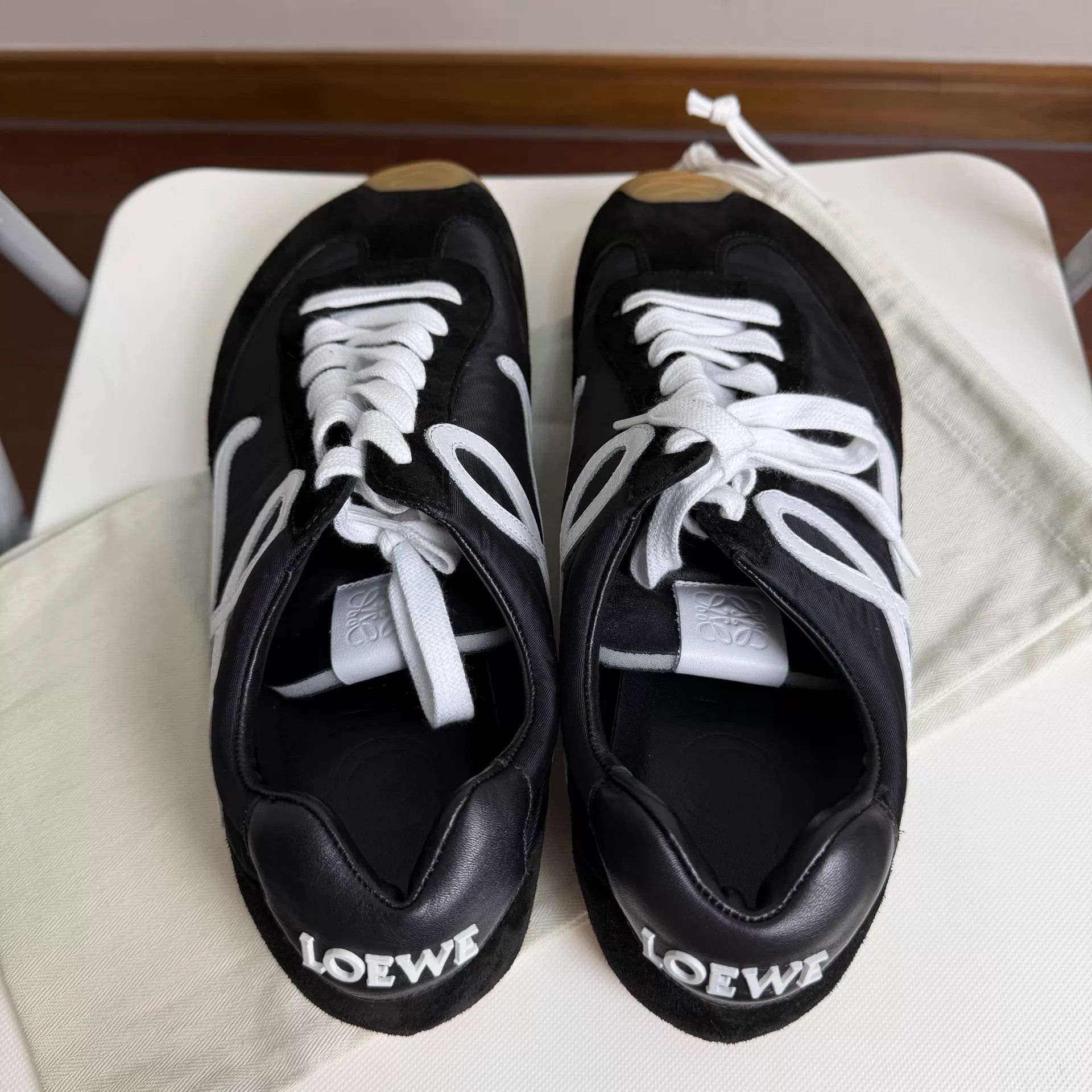 Loewe LOEWE Ballet Runner 2.0 Men's Black 43 Nylon/Calfskin Size US 10 / EU 43 - 4 Thumbnail