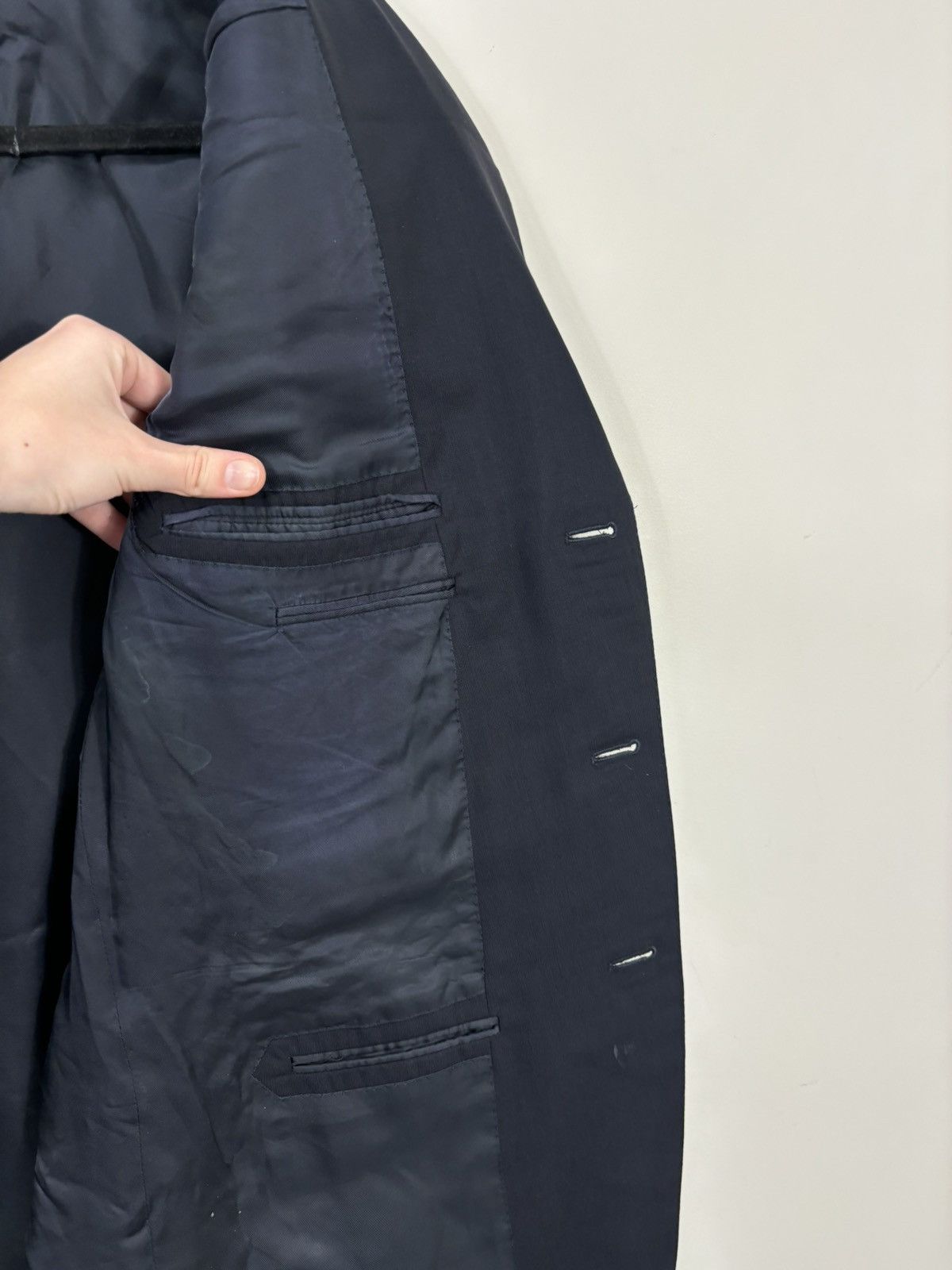 Ermenegildo Zegna Ermenegildo Zegna High Performance Men’s Navy Wool Silk Suit Size 44R - 15 Thumbnail