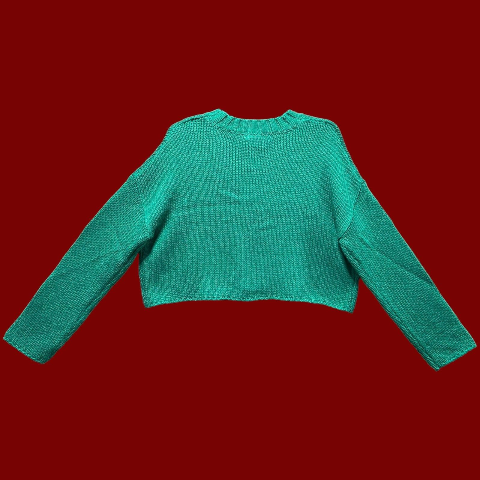 rue21 Rue 21 - Women's Crochet Crew Neck Long Sleeve Sweater - Gre Size XS / US 0-2 / IT 36-38 - 2 Thumbnail