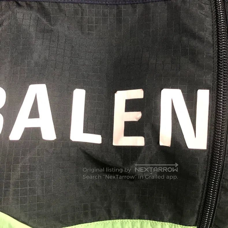 Balenciaga Balenciaga Black and Green Color Blocked Windbreaker Size XS / US 0-2 / IT 36-38 - 2 Thumbnail