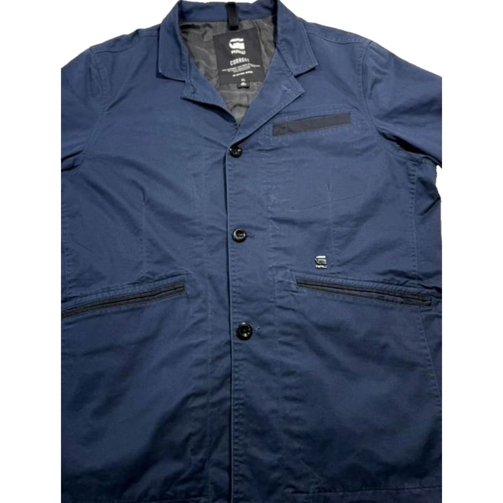 G-Star G-Star Raw Men’s Blue Button Front Jacket Coat XL Regular Denim Cotton Lining Cotton Vintage No Jacket Men Bomber Style Spring Fall Winter Shirt? Size US XL / EU 56 / 4 - 3 Thumbnail