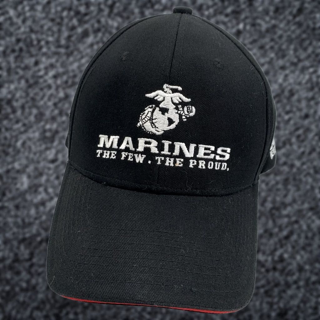 Vintage VINTAGE Marines Hat Cap Strap Back Mens Black Baseball The Few The Proud USA One Size Size ONE SIZE - 1 Thumbnail