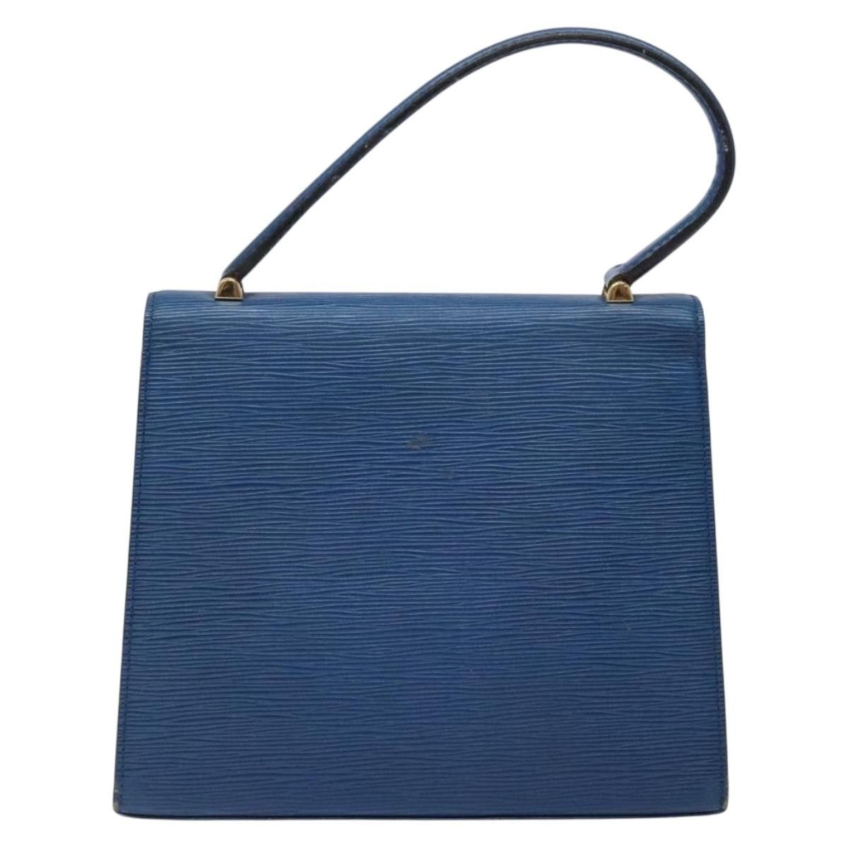 Louis Vuitton LOUIS VUITTON Epi Malesherbes Hand Bag Blue M52375 Size ONE SIZE - 2 Thumbnail