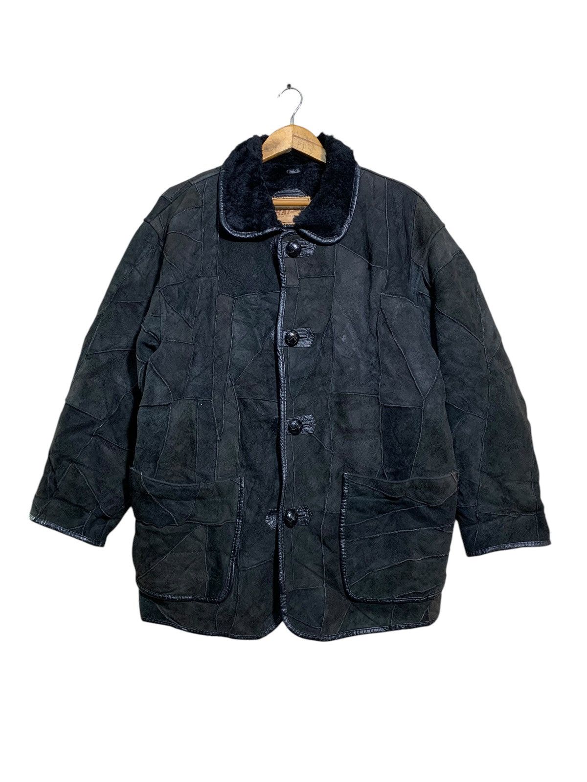 🔥HSG SHEEPSKINS LEATHER PATCHWORKS JACKETS SHEARLING