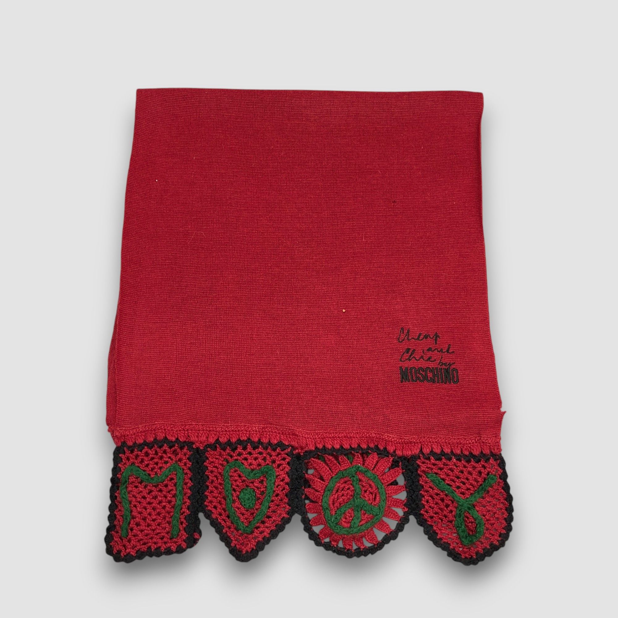 Vintage Vintage Moschino Scarf Muffler Knit Wool Cashmere Scarves Size ONE SIZE - 2 Thumbnail