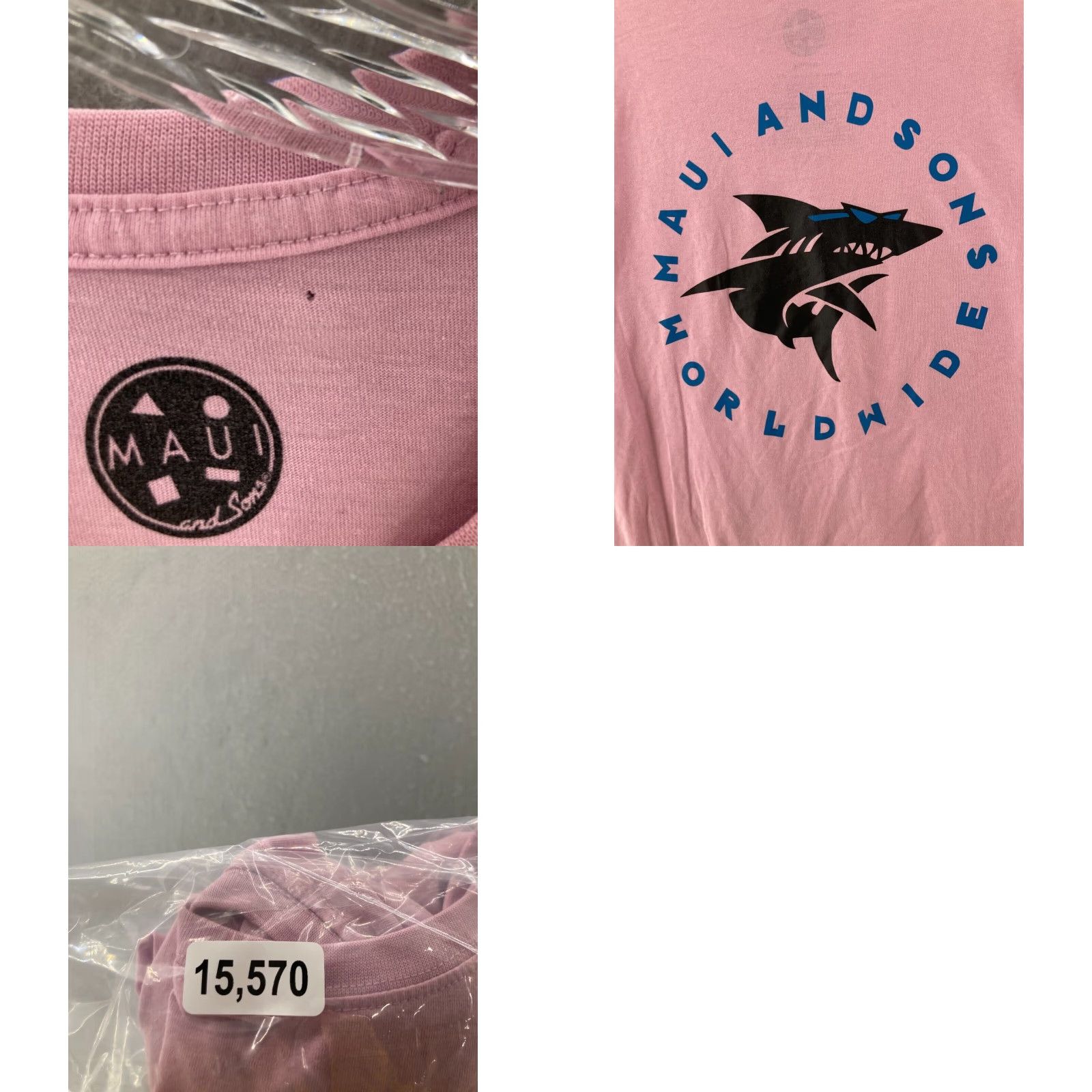 Pinko Maui and Sons Shirt Mens M Pink 90s Logo Surf Short Sleeve T-Shirt/Medium/Mens Pink Surf Shirt Size US M / EU 48-50 / 2 - 8 Thumbnail