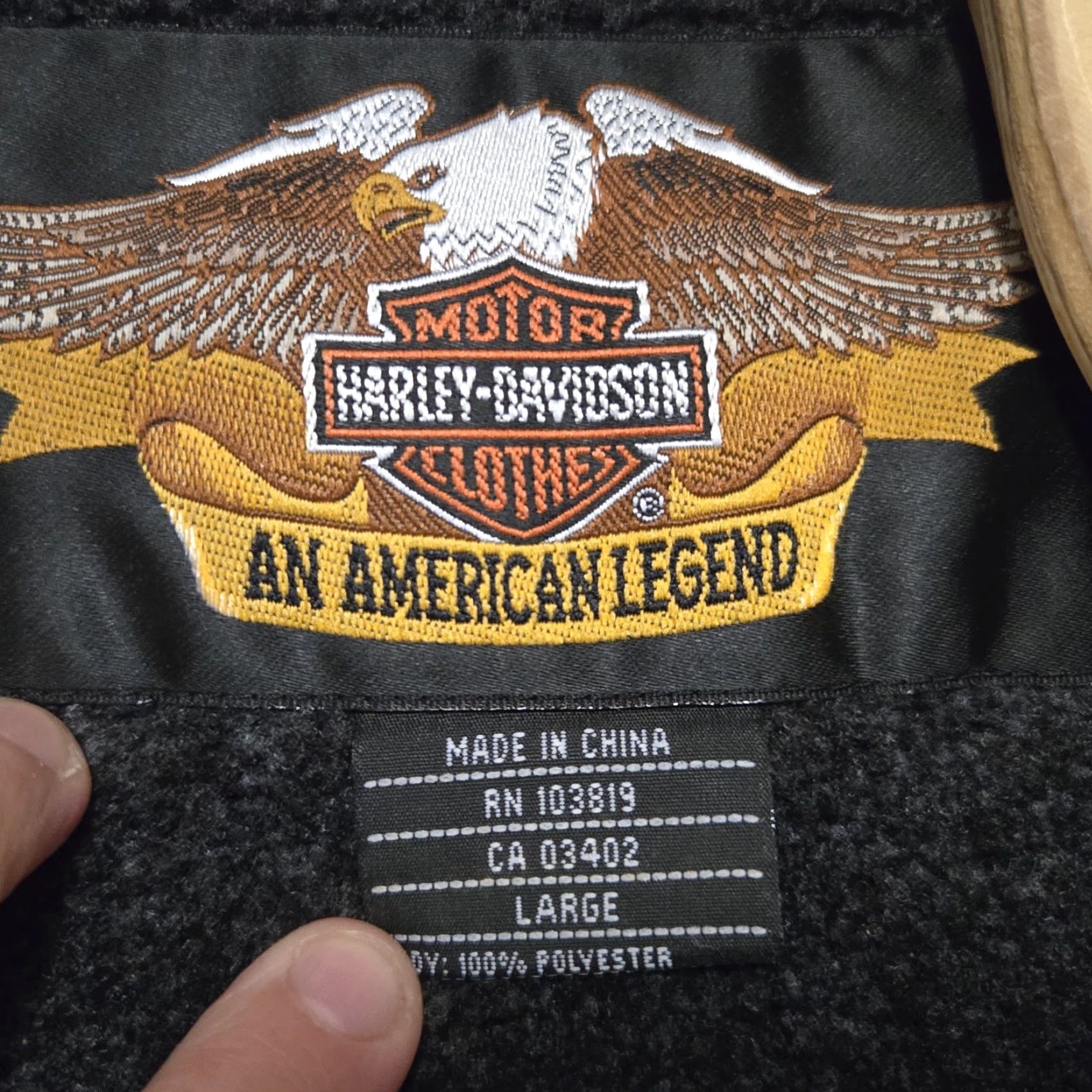 Harley Davidson VINTAGE Harley-Davidson LINER Jacket L Mens Gray Polyester Leather Lining Biker 100% Polyester Size US L / EU 52-54 / 3 - 5 Thumbnail
