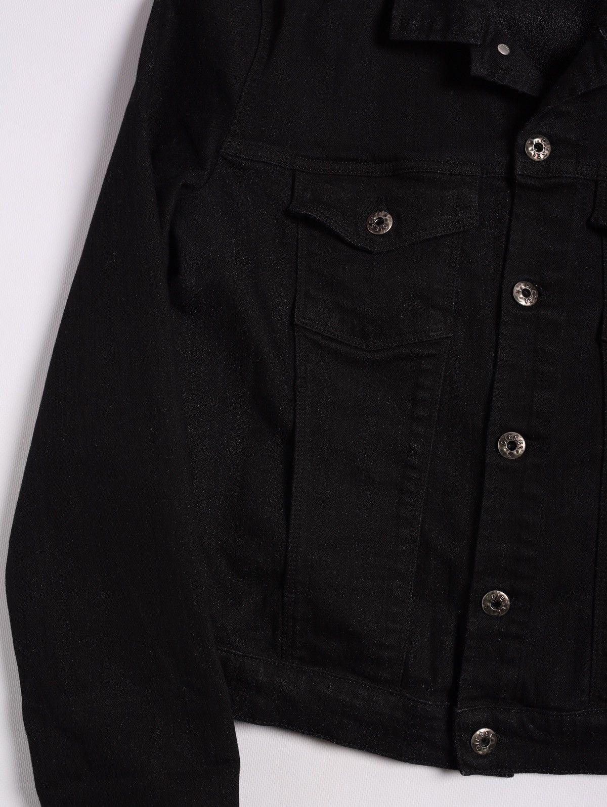 Diesel Diesel Denim Jeans Jacket Crop Black Size XL / US 12-14 / IT 48-50 - 4 Thumbnail