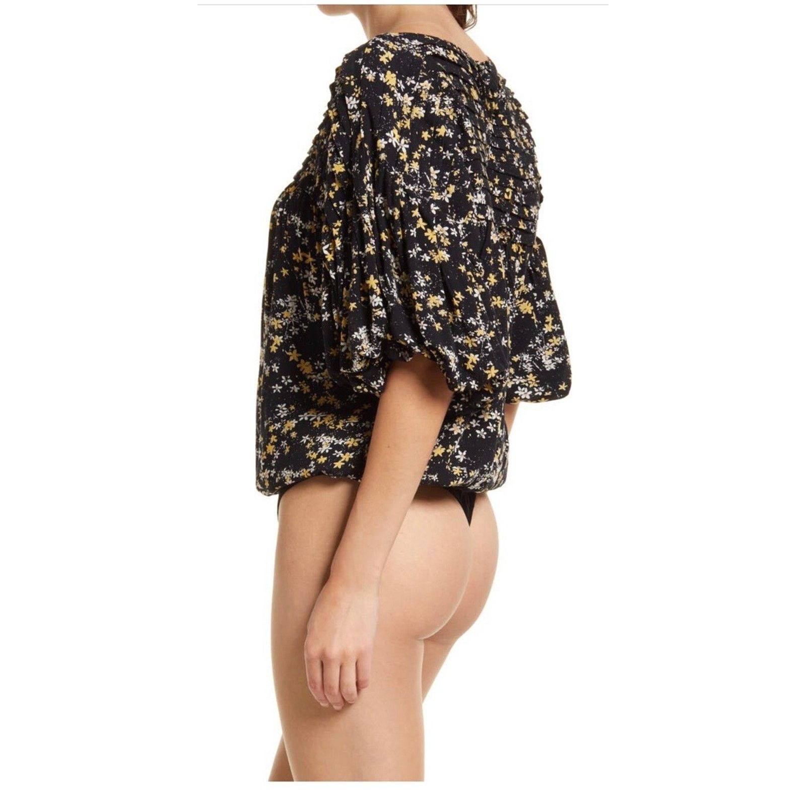 Free People Free People Dessa Bodysuit in Black Combo, Size M A002077 Size M / US 6-8 / IT 42-44 - 6 Thumbnail