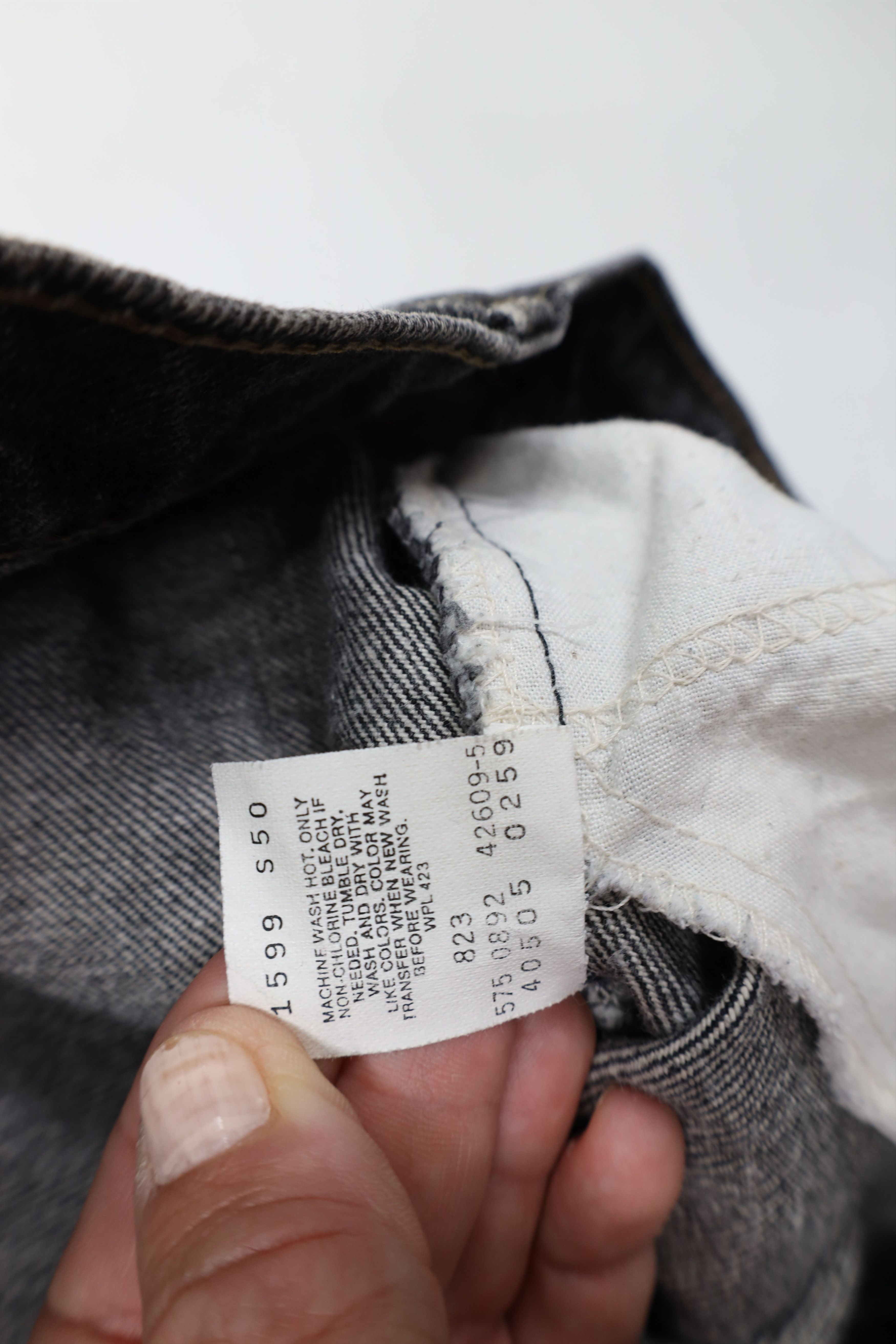 Levi's Vintage 90s Levis 505 Orange Tab Fit Denim Jeans Black USA Size US 36 / EU 52 - 9 Thumbnail