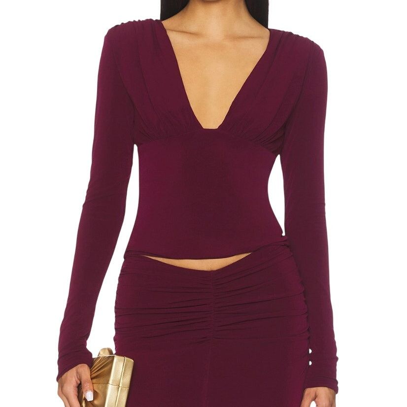Lovers and Friends Lovers and Friends Leighton Top in Plum, Size XS Size XS / US 0-2 / IT 36-38 - 1 Thumbnail