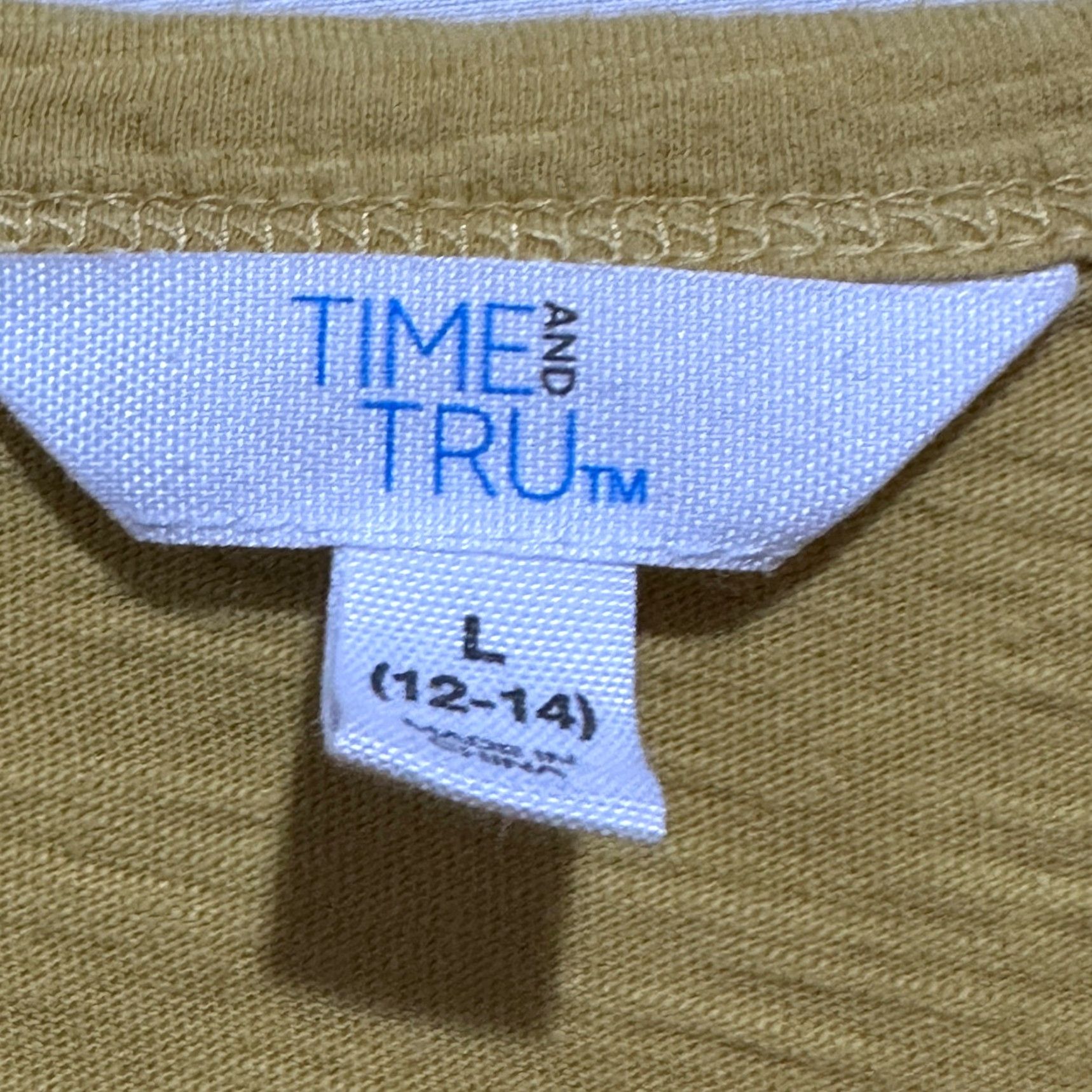 Vintage Time and Tru Tunic Dress Women L Yellow Eyelet Long Sleeve Boho A-Line 100% Cotton Knee Length Casual Size L / US 10 / IT 46 - 4 Thumbnail