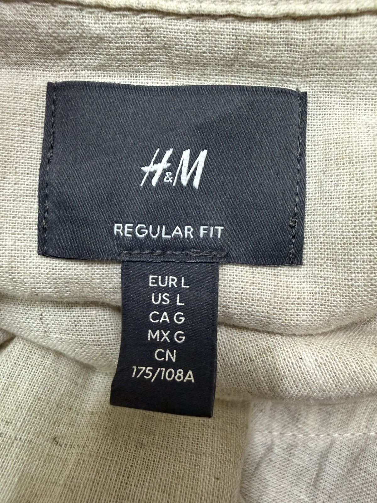 H&M H&M Open Colar Button Up Linen Shirt Size US L / EU 52-54 / 3 - 6 Thumbnail