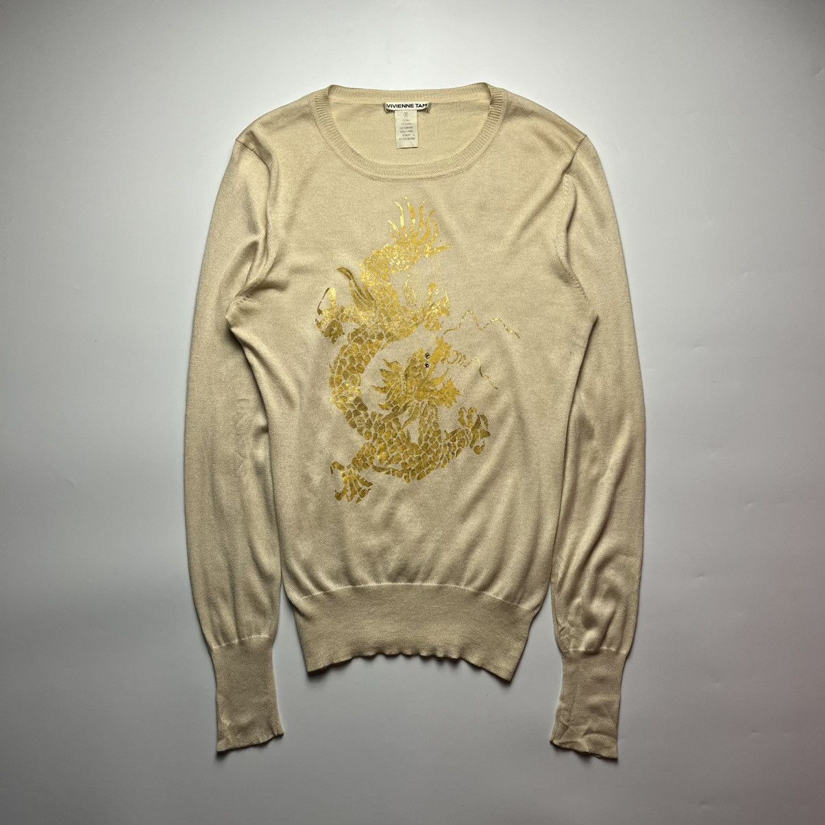 Vivienne Tam Vivienne Tam Gold Dragon Mesh Sweater Size XS / US 0-2 / IT 36-38 - 1 Thumbnail