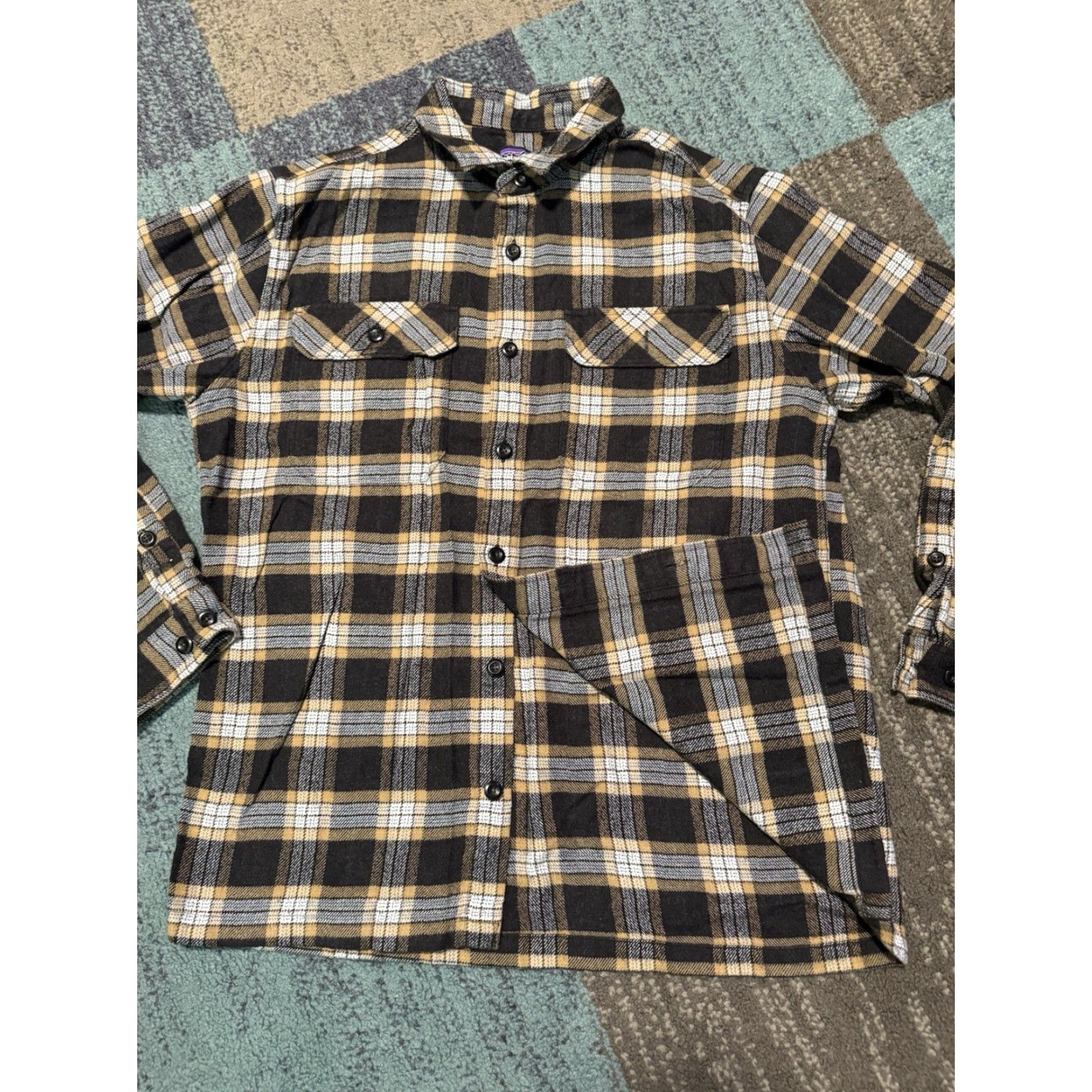 Patagonia Patagonia Fjord Flannel Shirt Long Sleeve Mens Organic Cotton Midweight Medium Size US L / EU 52-54 / 3 - 5 Thumbnail