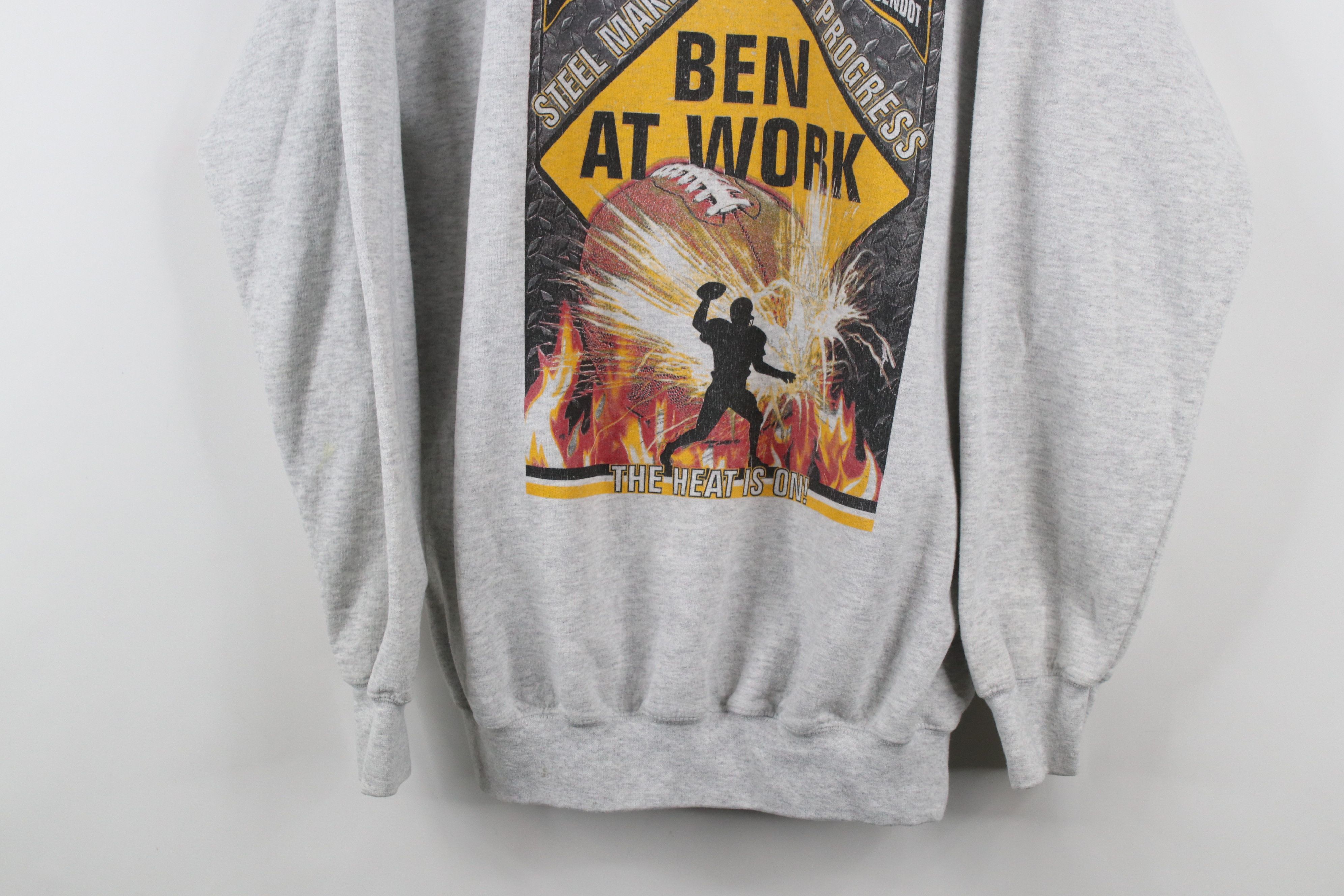 Vintage Vintage Ben Roethlisberger Steelers Football Sweatshirt Size US L / EU 52-54 / 3 - 3 Thumbnail